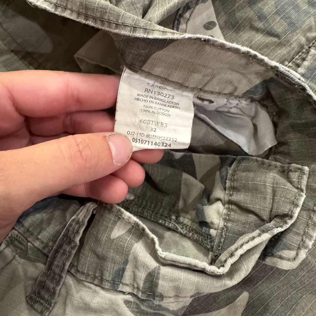 Vintage Wrangler Camo Khaki Shorts Sz 32