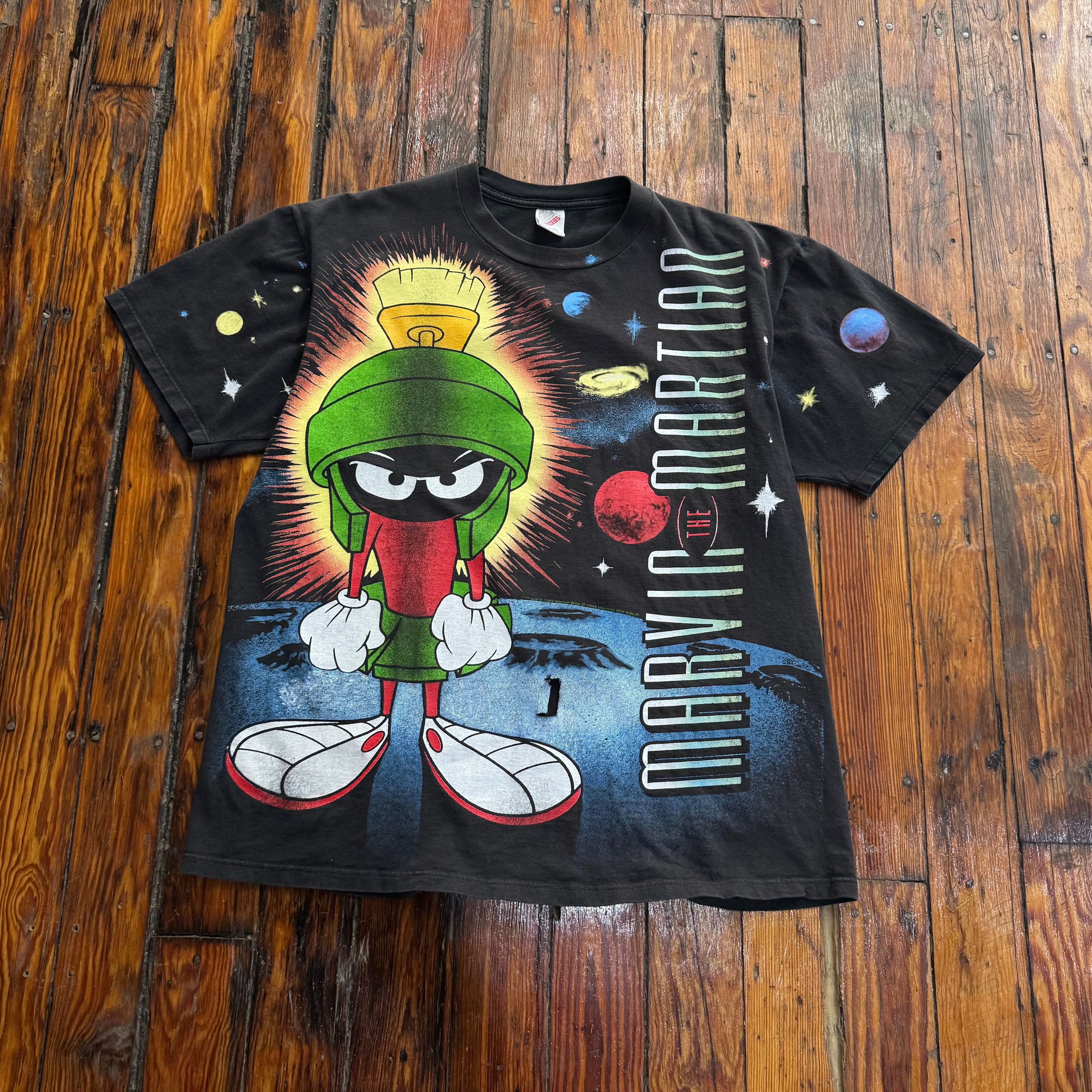 Vintage Marvin The Martian AOP Looney Tunes T-shirt Sz L