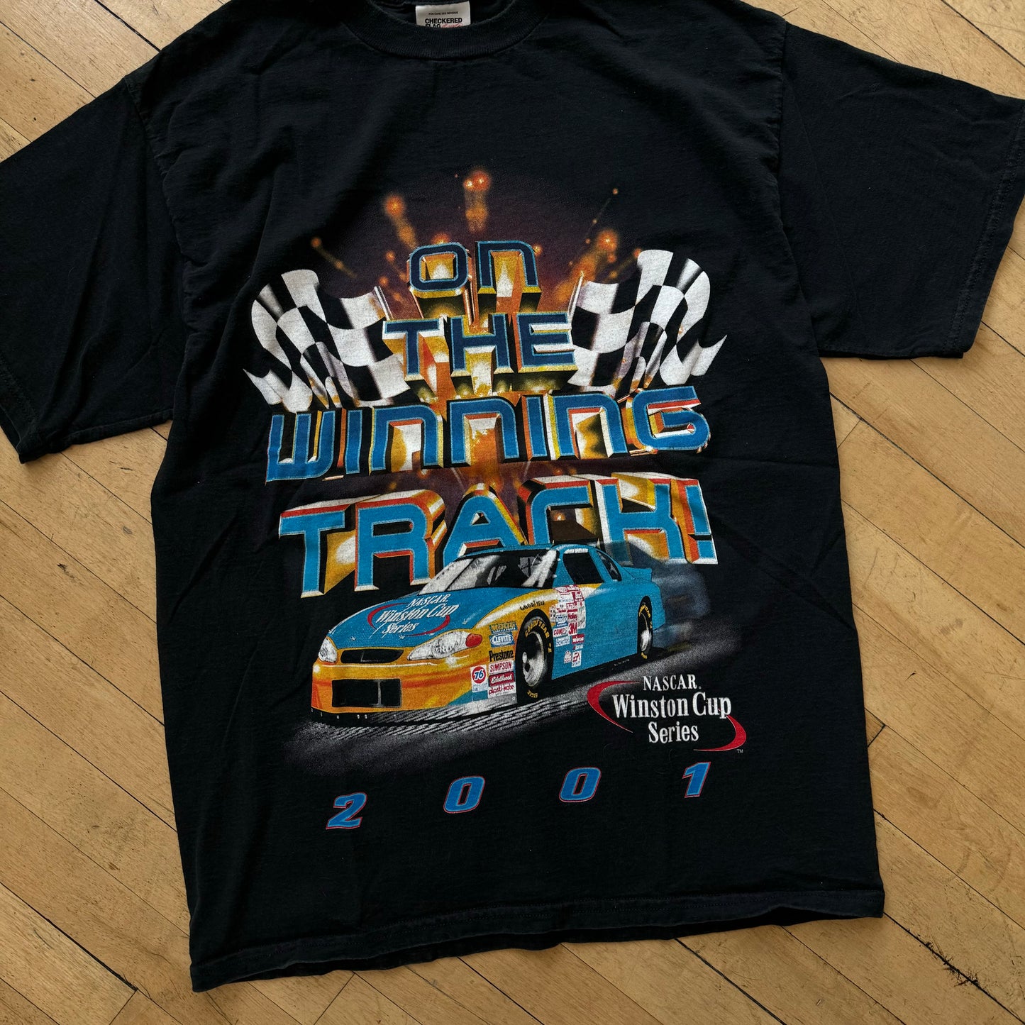 Vintage Nascar On The winning Track T-shirt Sz L