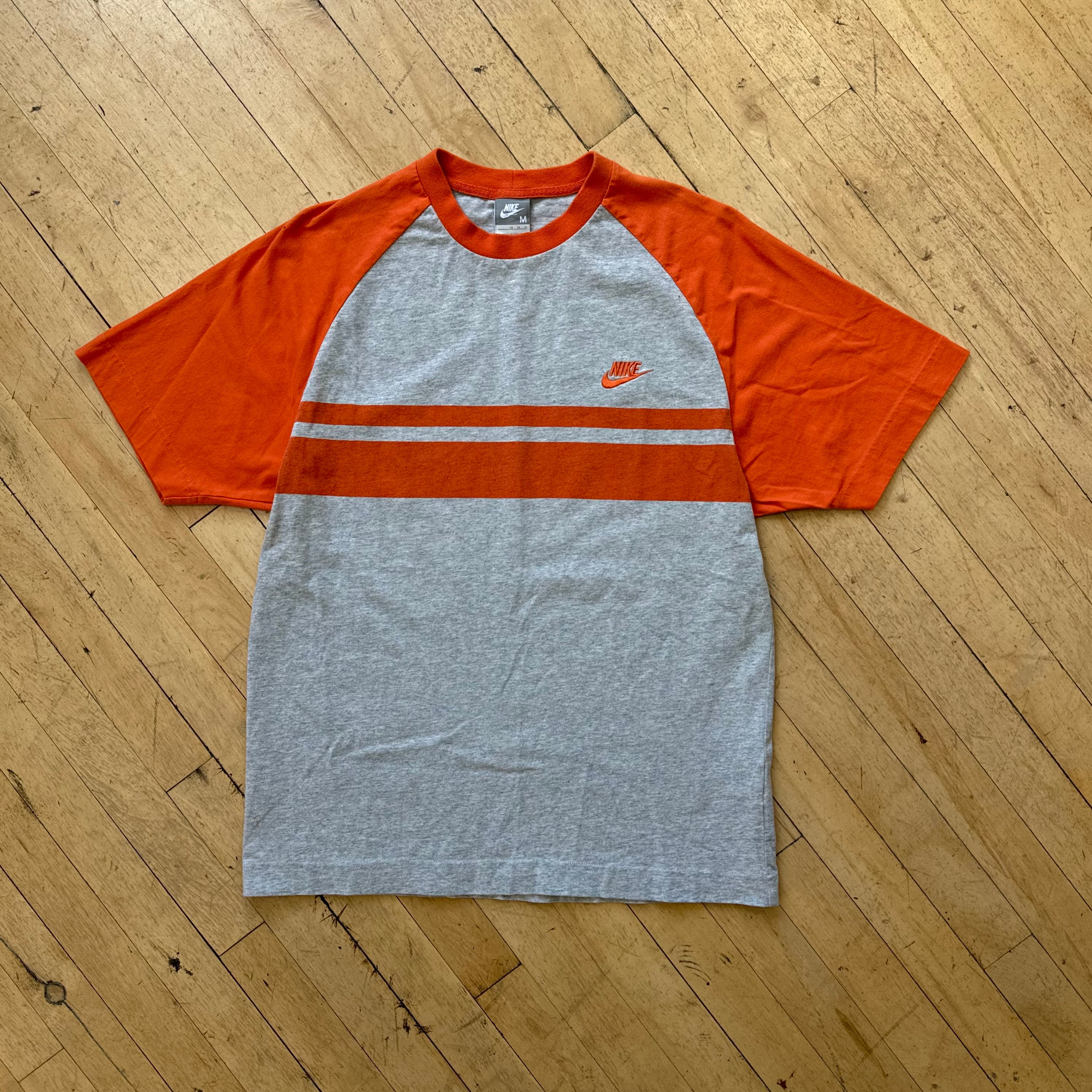 Y2K Nike Striped T-shirt Sz M