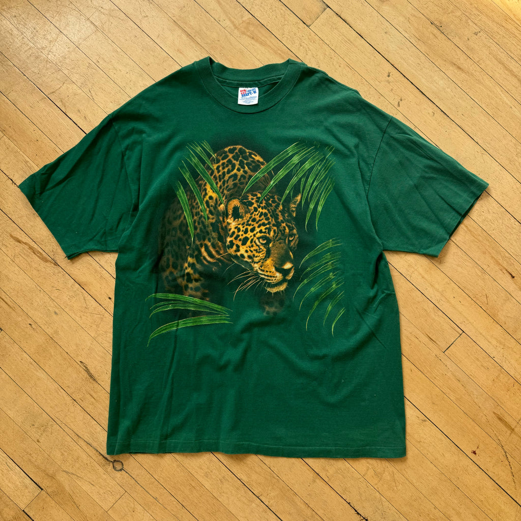 Vintage Jungle Cat Graphic T-shirt Sz XL