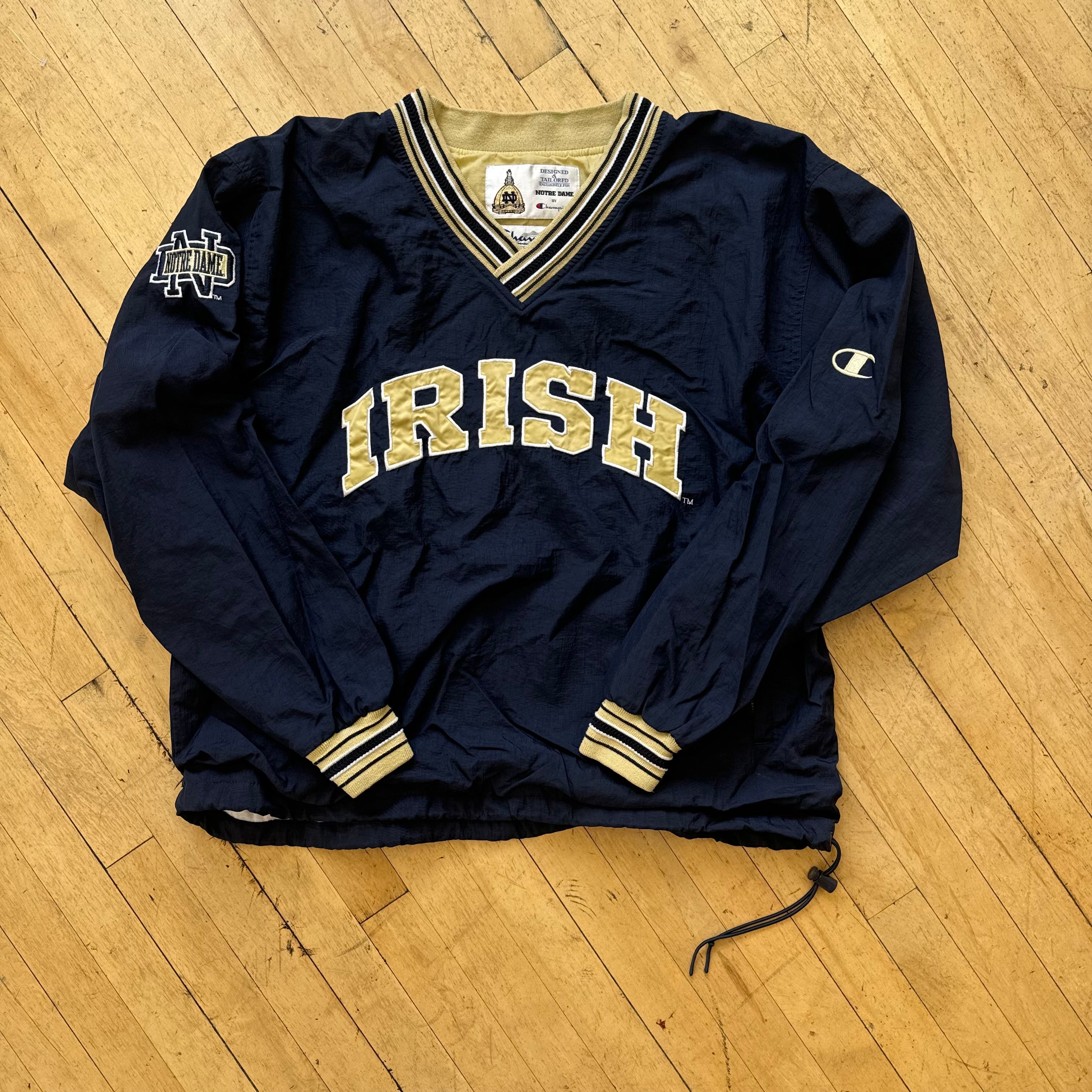 Vintage Champion Notre Dame Pullover Jacket Sz XL