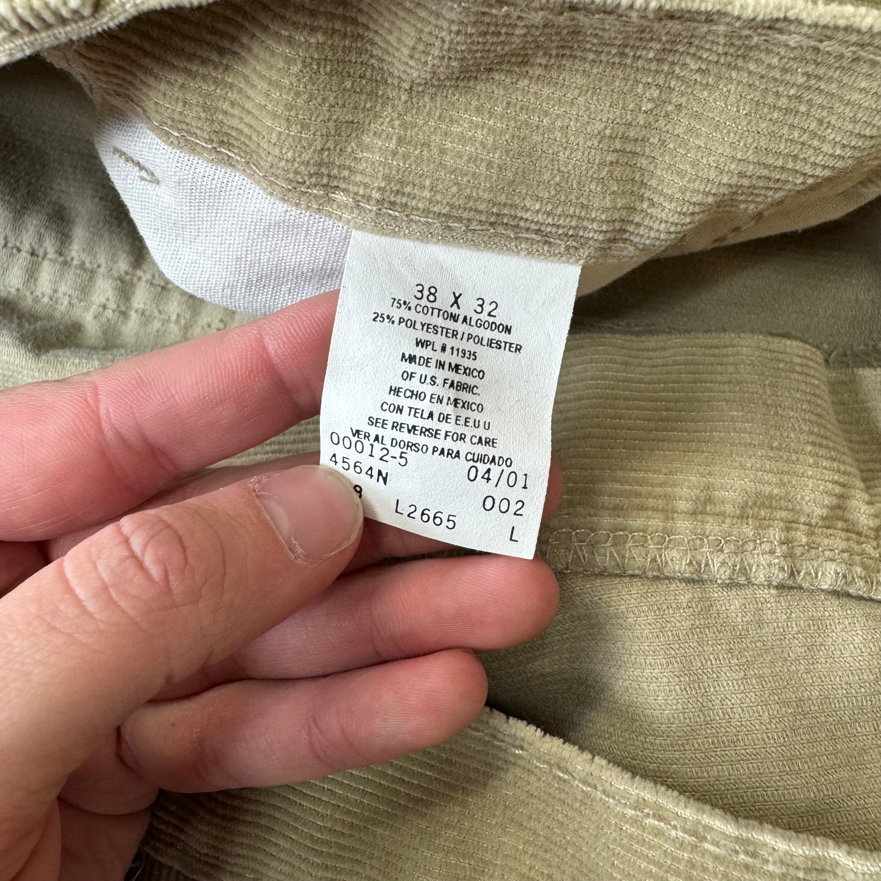 Vintage Arizona Jean Loose Corduroy Pants Sz 38x32