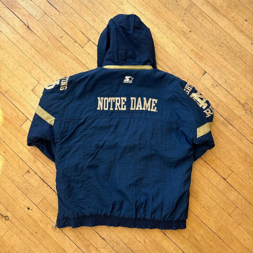 Vintage Notre Dame Starter Puffer Jacket Sz XL
