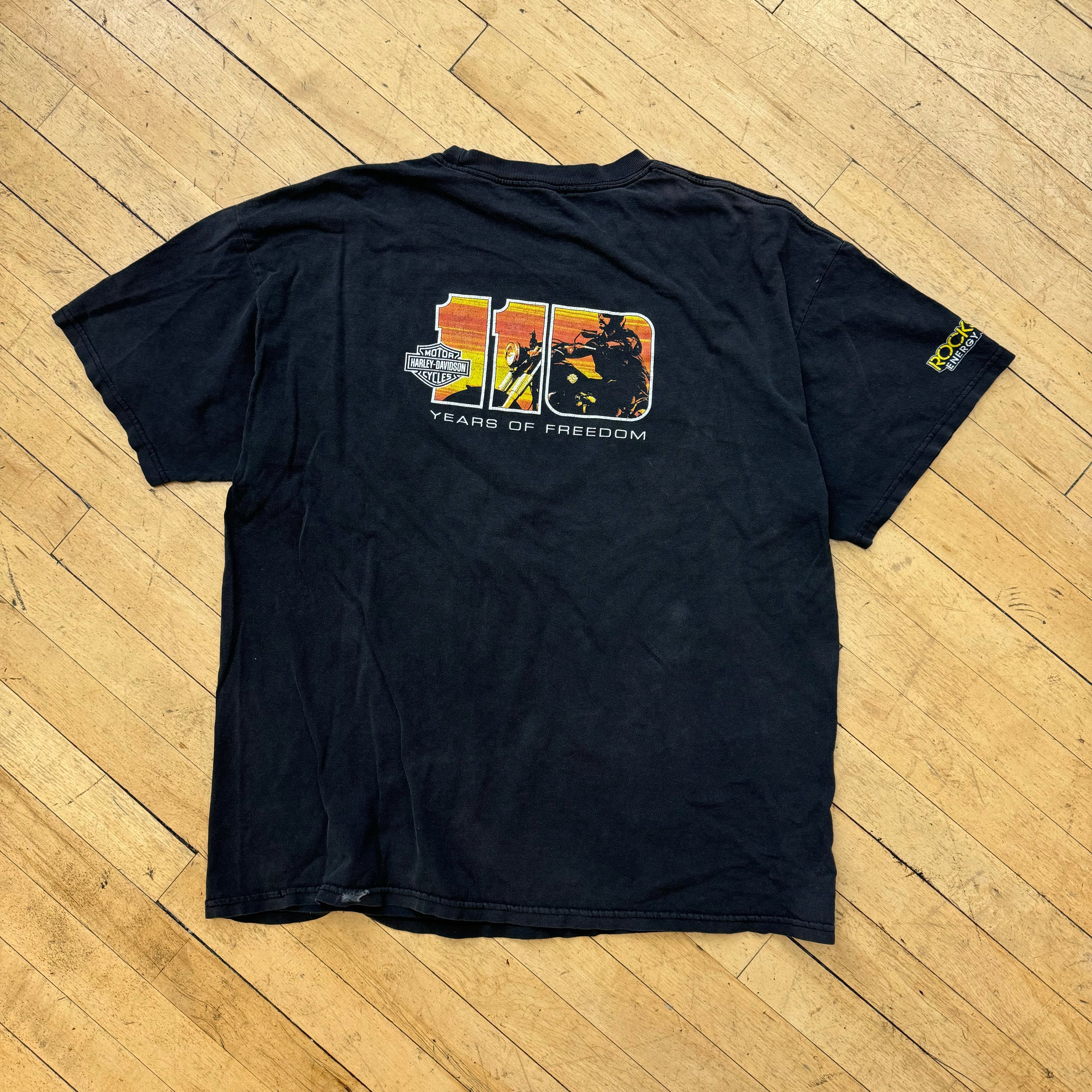Y2K Rockstar Enegery X Harley Davidson T-shirt Sz XL