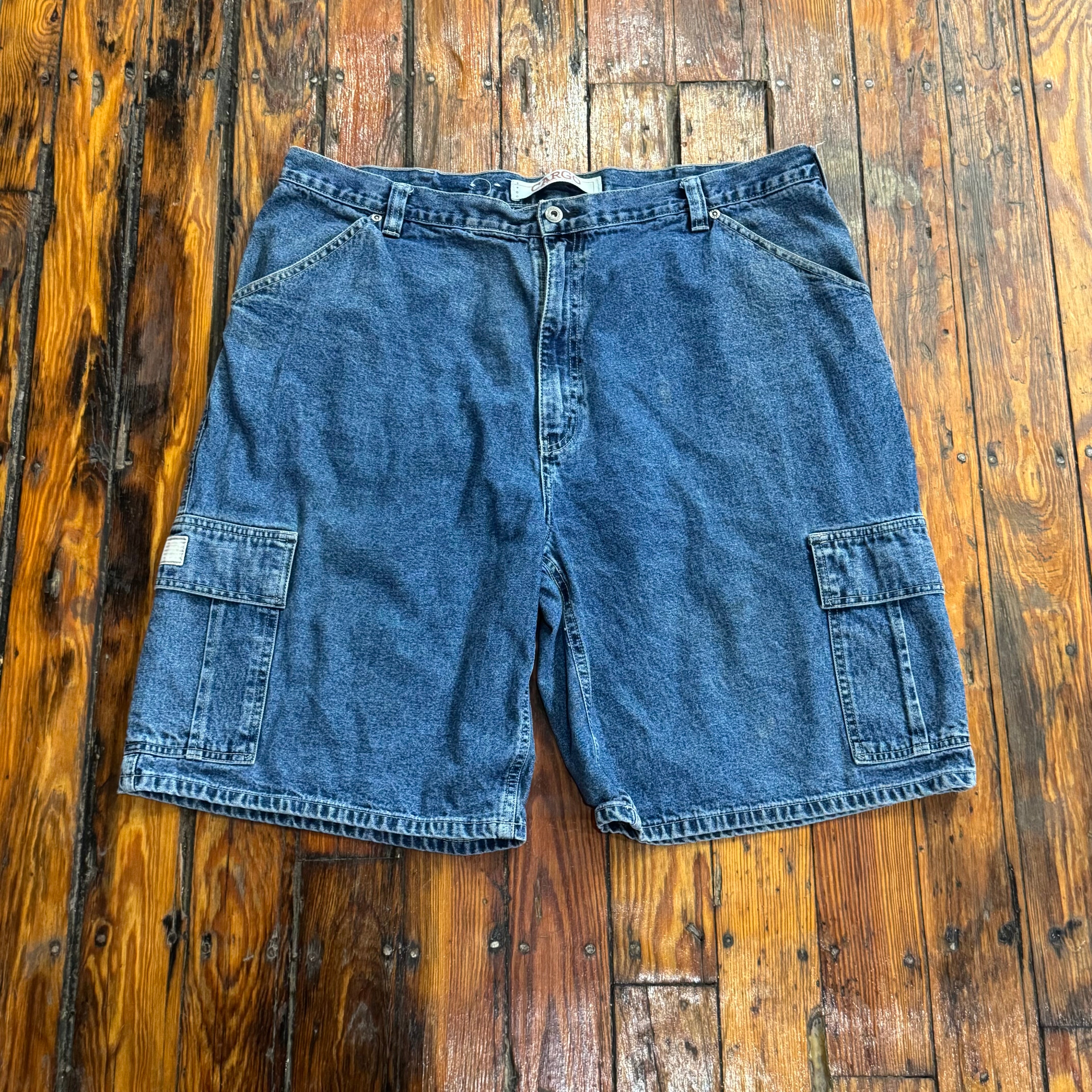Y2K Cargo Denim Jean Shorts Sz 40