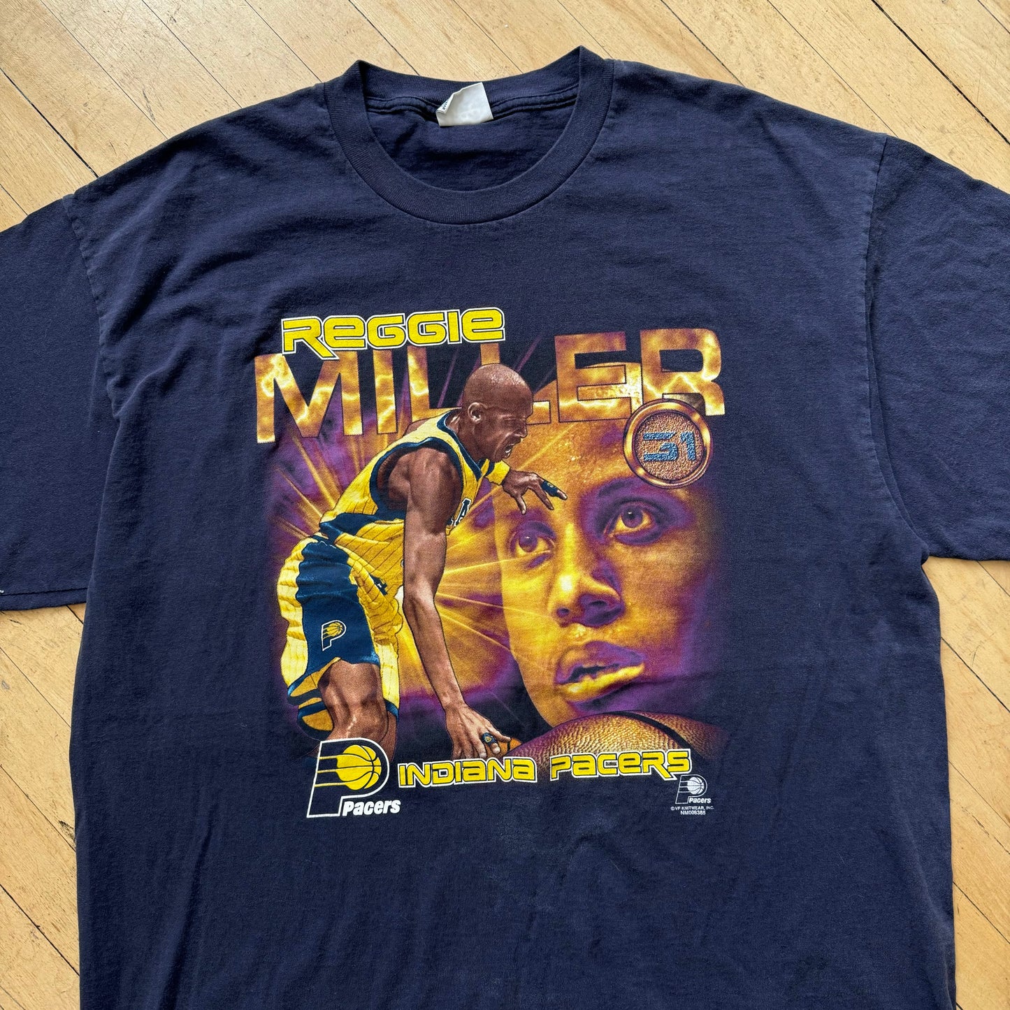 Vintage Reggie Miller Lee Sports Pacers T-shirt Sz XL