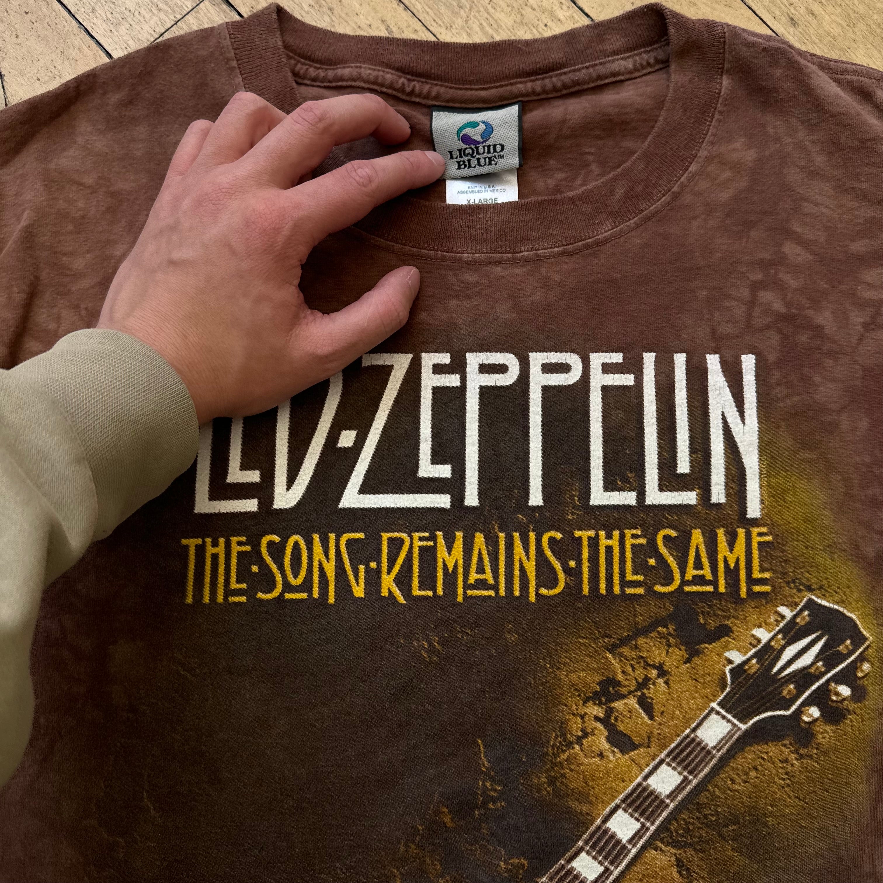 Y2K Led Zeppelin Guitar T-shirt Sz XL