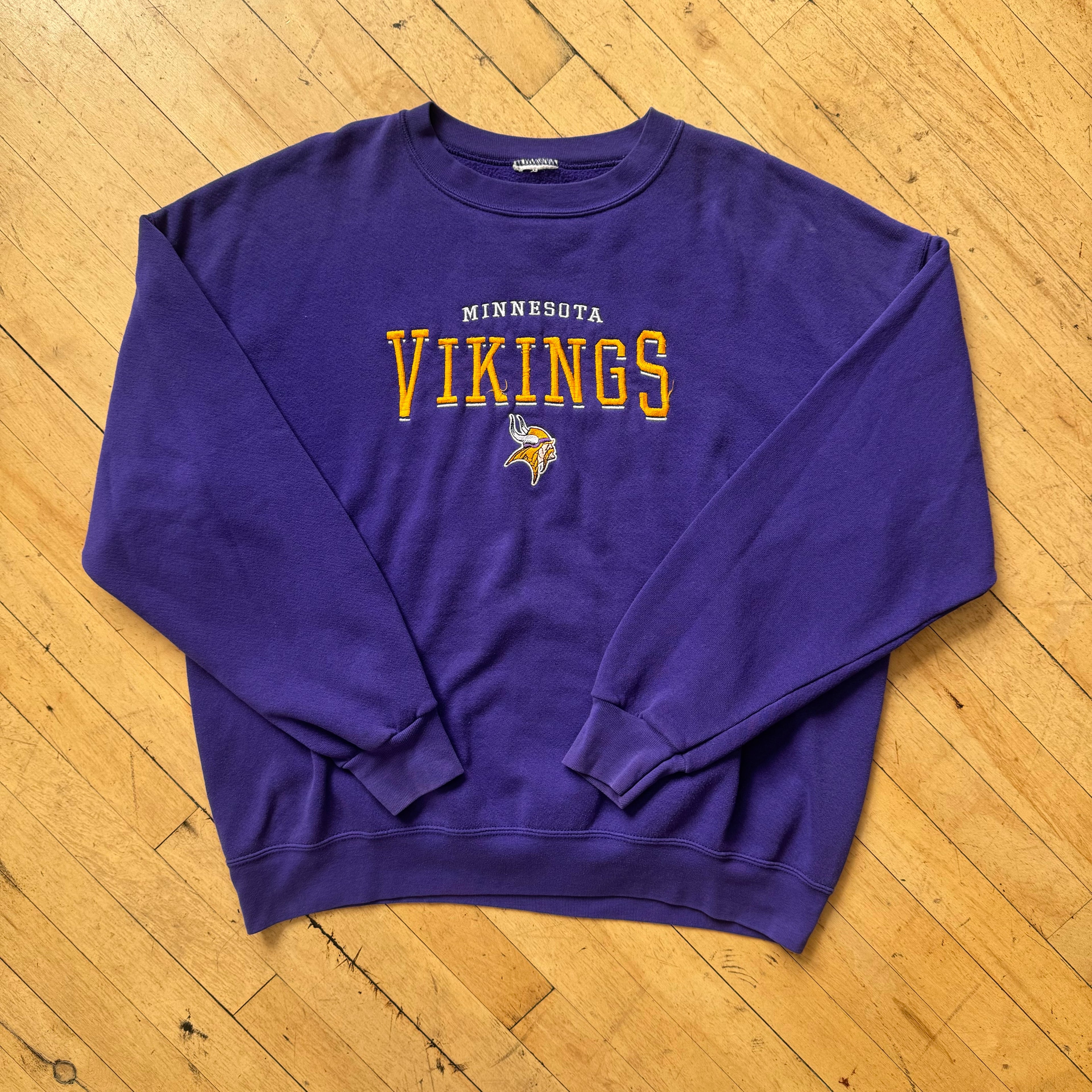 Vintage Vikings SpellOut CrewNeck Sz XL