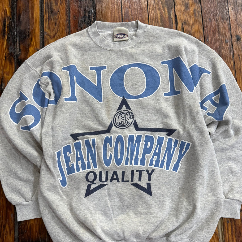 Vintage Sonoma Jean Company SpellOut CrewNeck Sz L