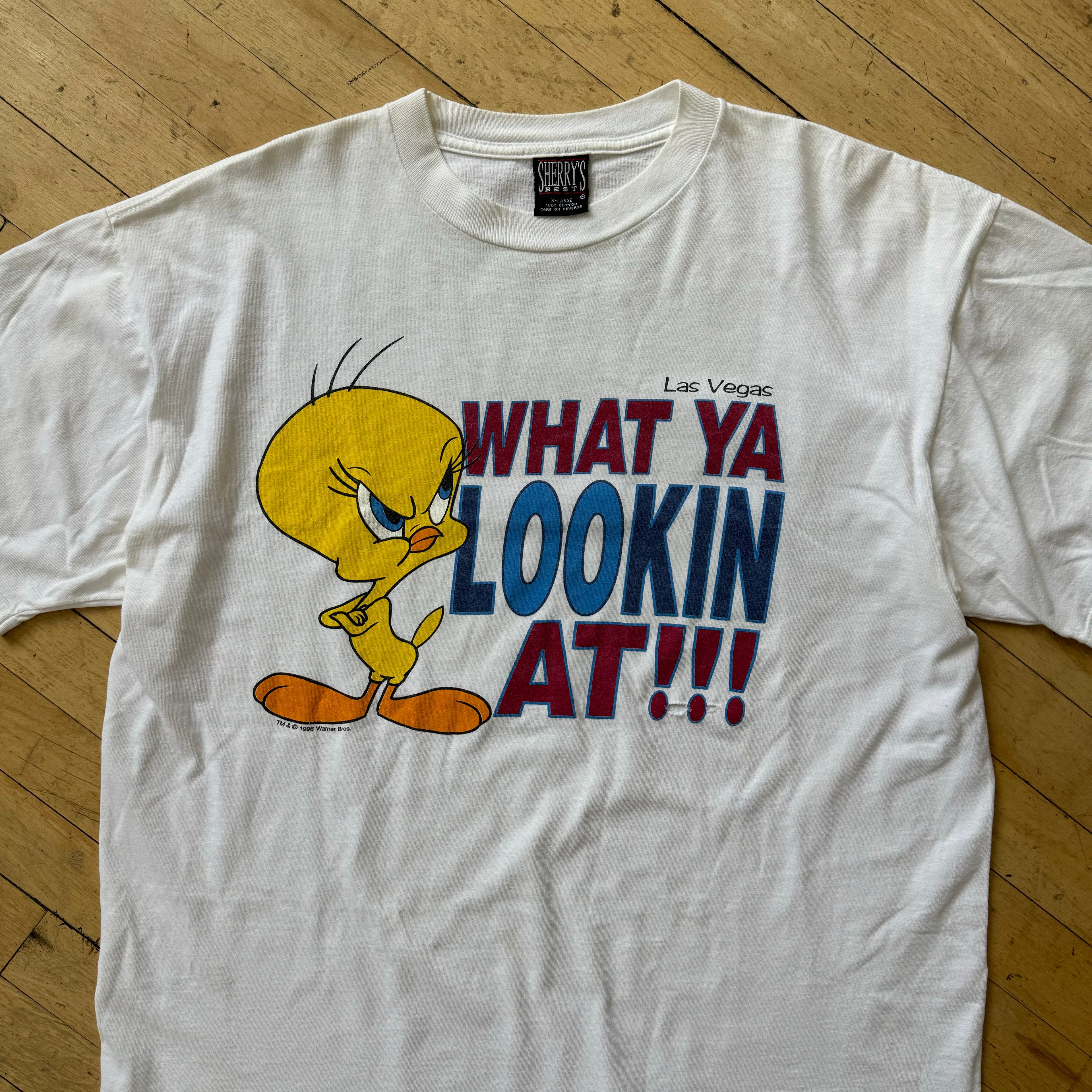 Vintage What You lookin at Tweety Bird T-shirt Sz XL