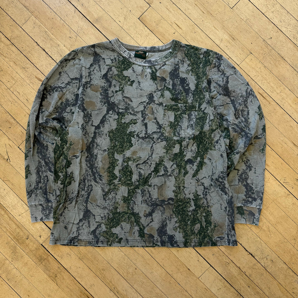 Vintage Natrual Gear Camo Long Sleeve T-shirt Sz XL