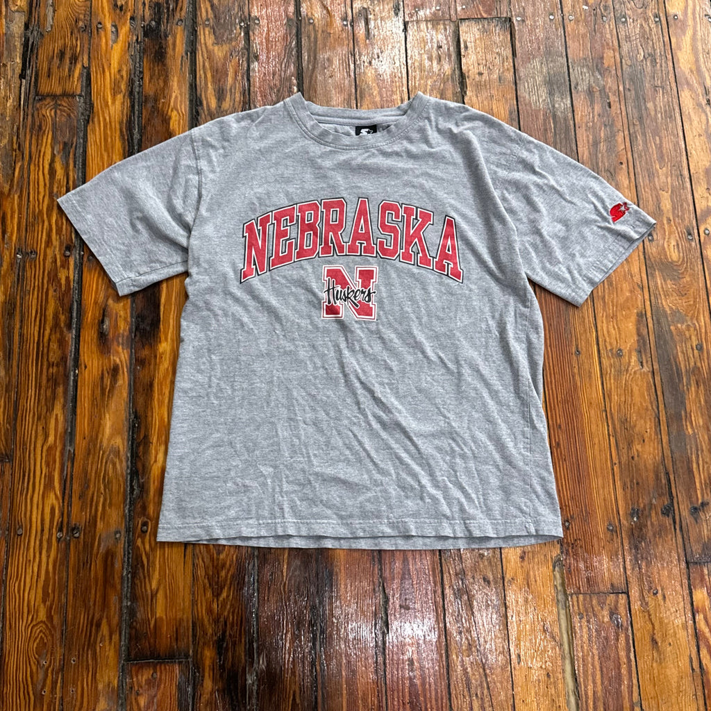 Vintage Nebraska Starter SpellOut T-shirt Sz L