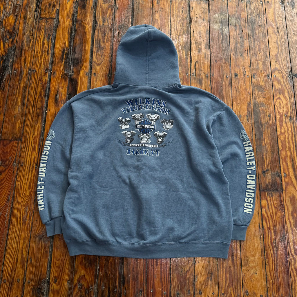 Y2K Harley Davidson Zip-Up Jacket Sz XL