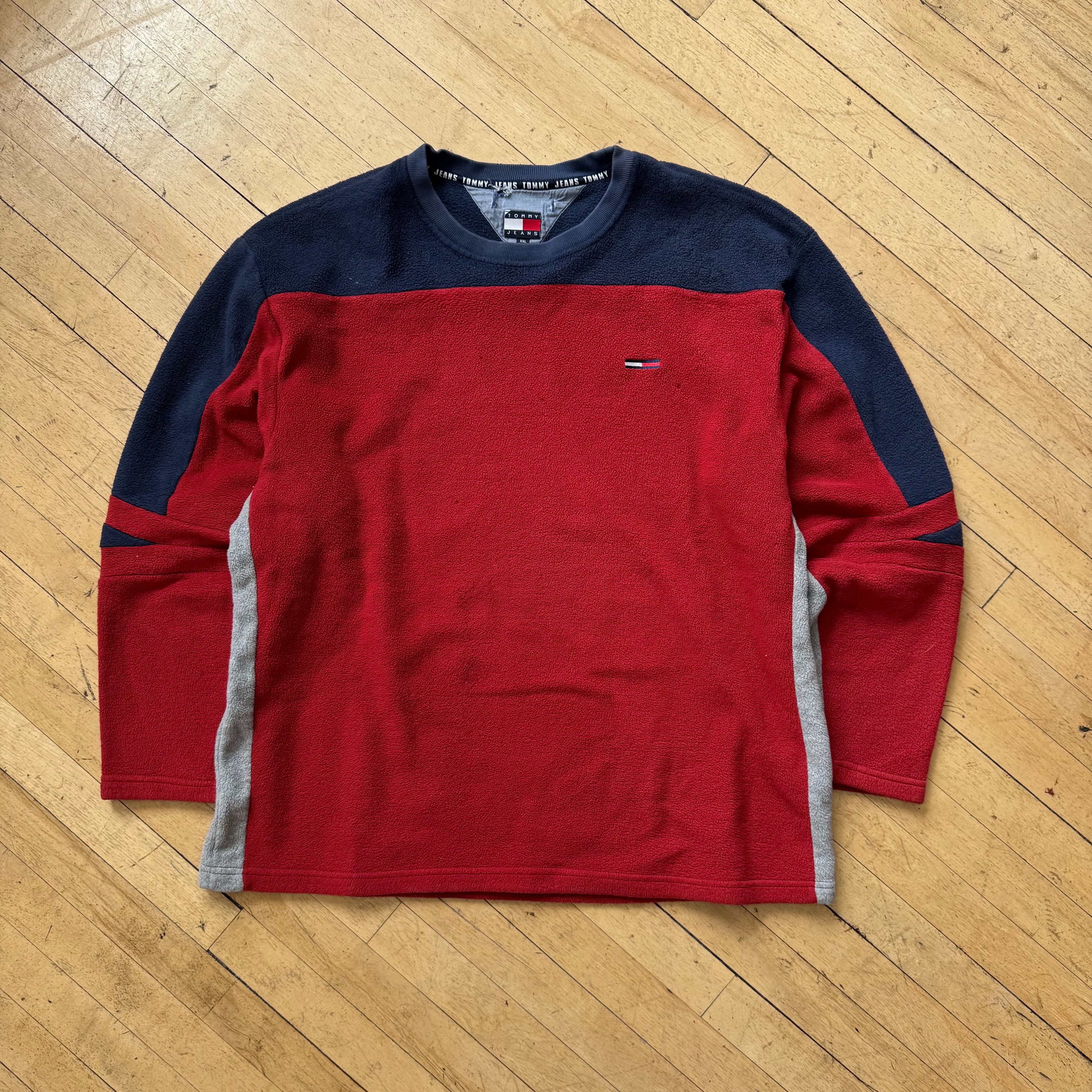 Vintage Tommy Hilfiger Fleece Crewneck Sz XXL