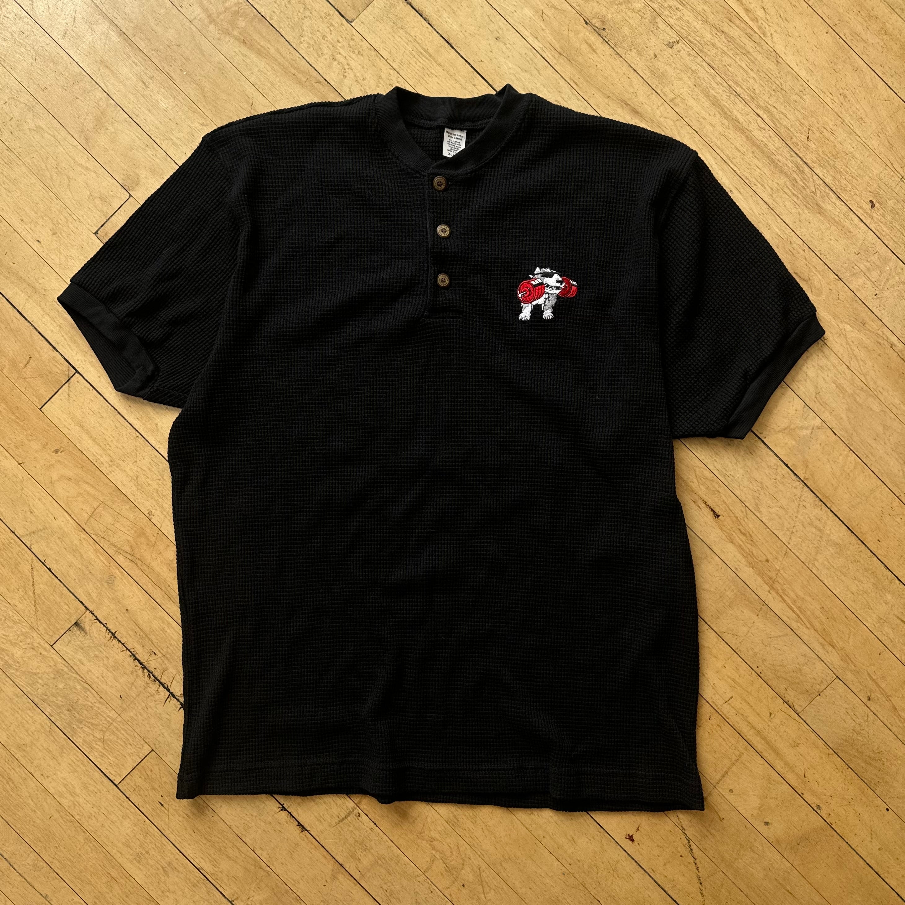 Vintage American Pitbull Body Amour Waffle T-shirt Sz XL