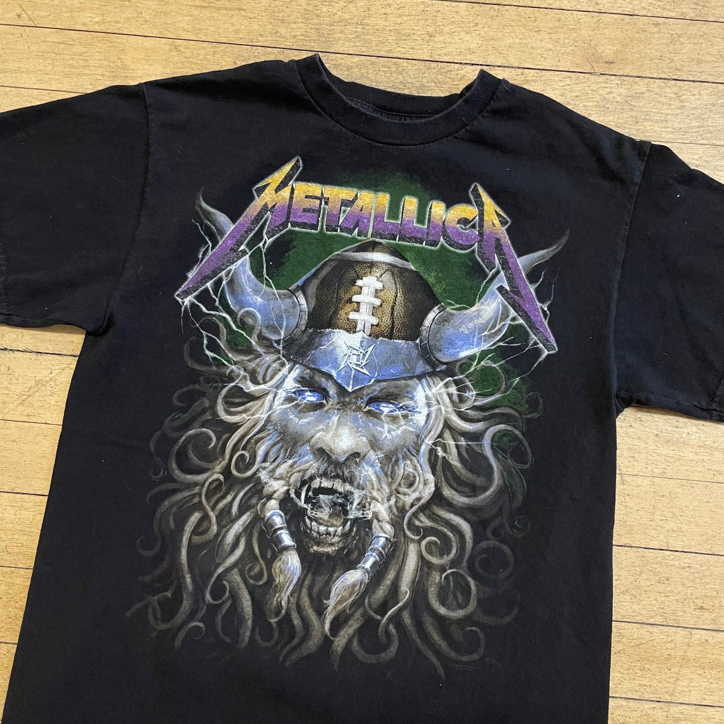 2000s Metallica X Vikings Graphic T-shirt Sz S