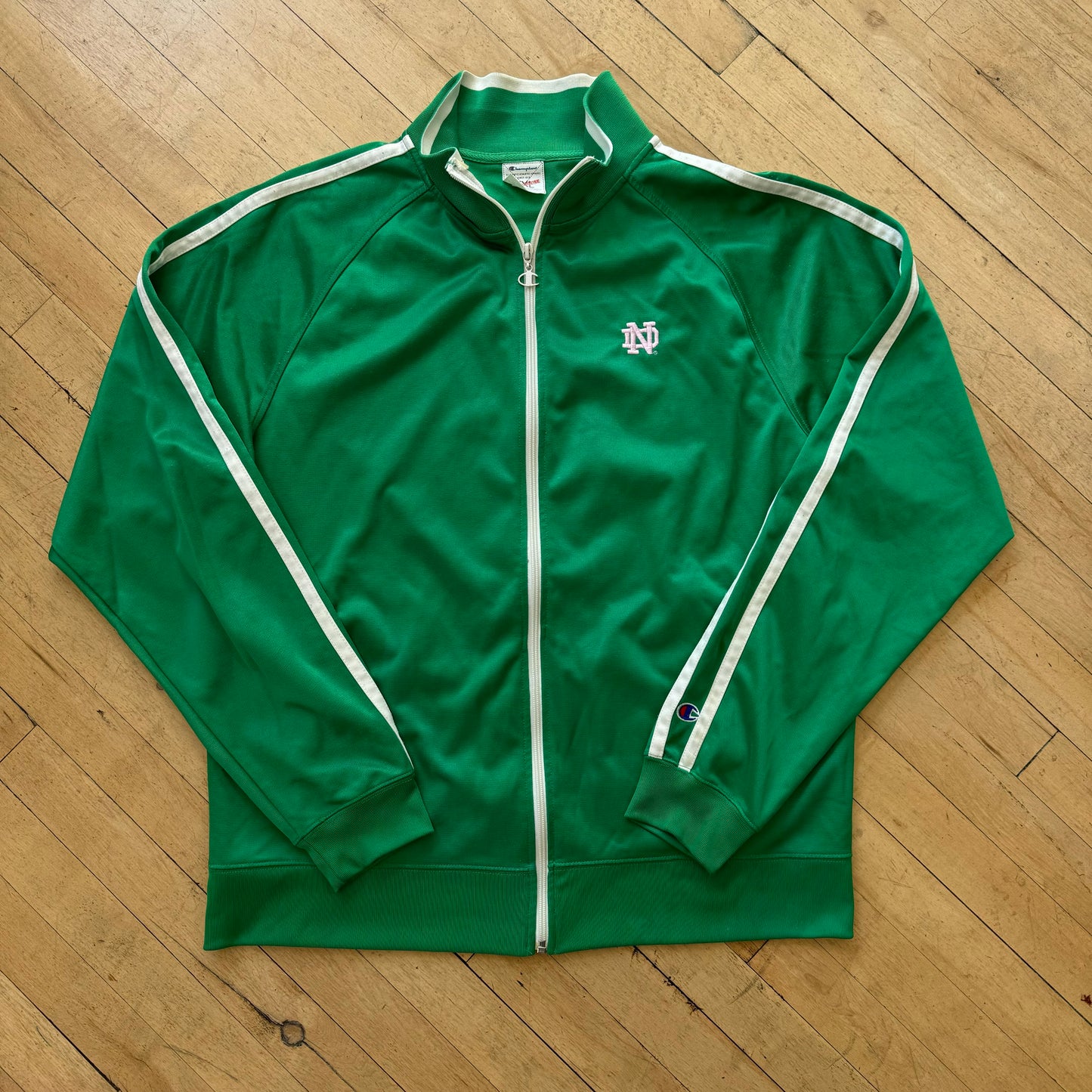 Vintage Champion Notre Dame zip up Jacket Sz XL