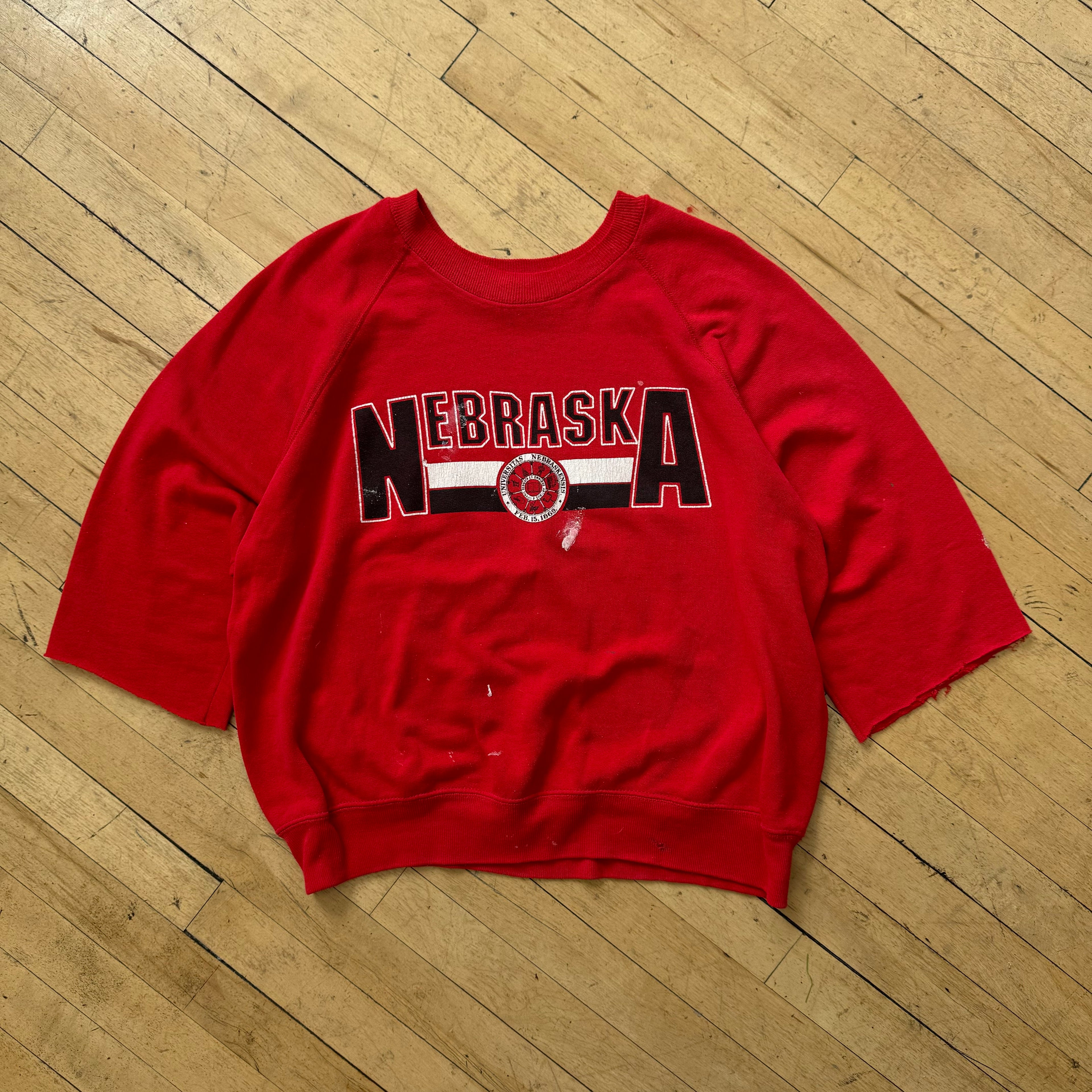 Vintage Nebraska 3/4 Sleeve Crewneck Sz S