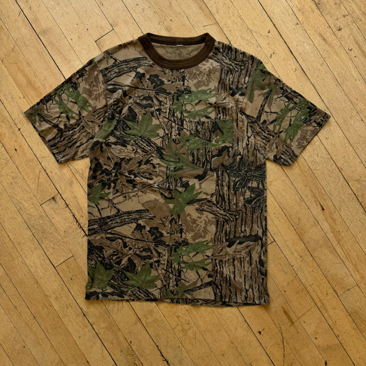 Vintage Reel Tree Camo Pocket T-shirt Sz M