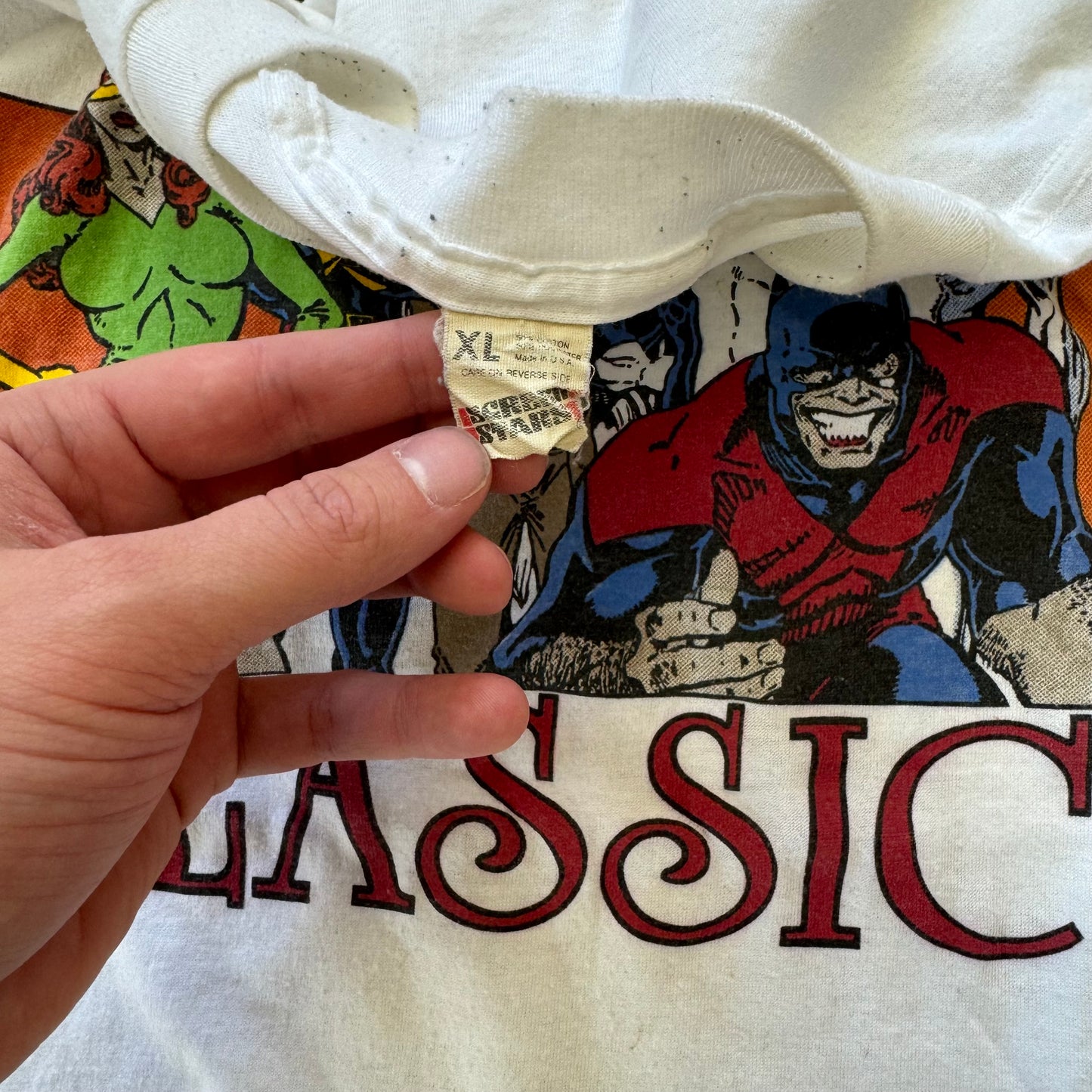 Vintage 80s Marvel Classic T-shirt Sz XL