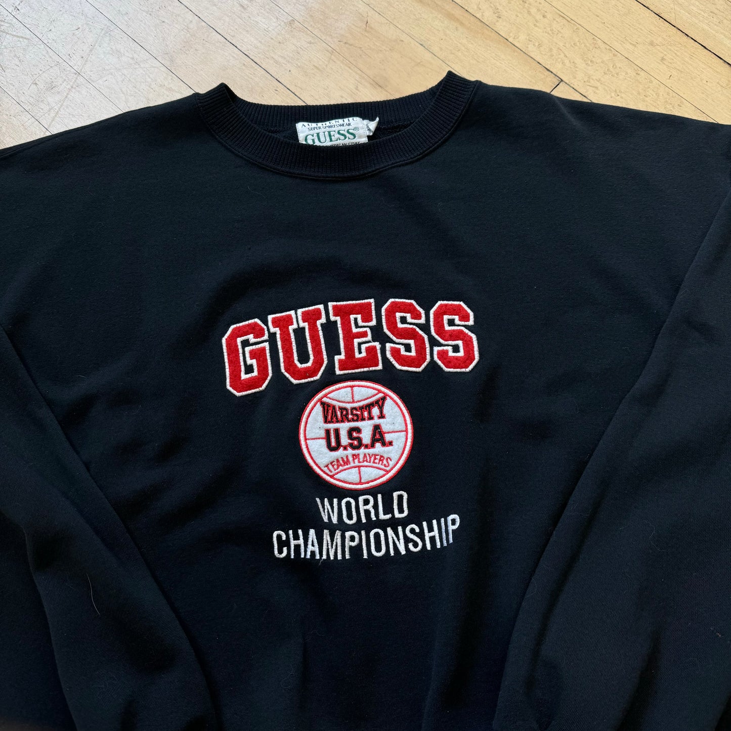 Vintage Guess USA World Champion CrewNeck Sz XXL