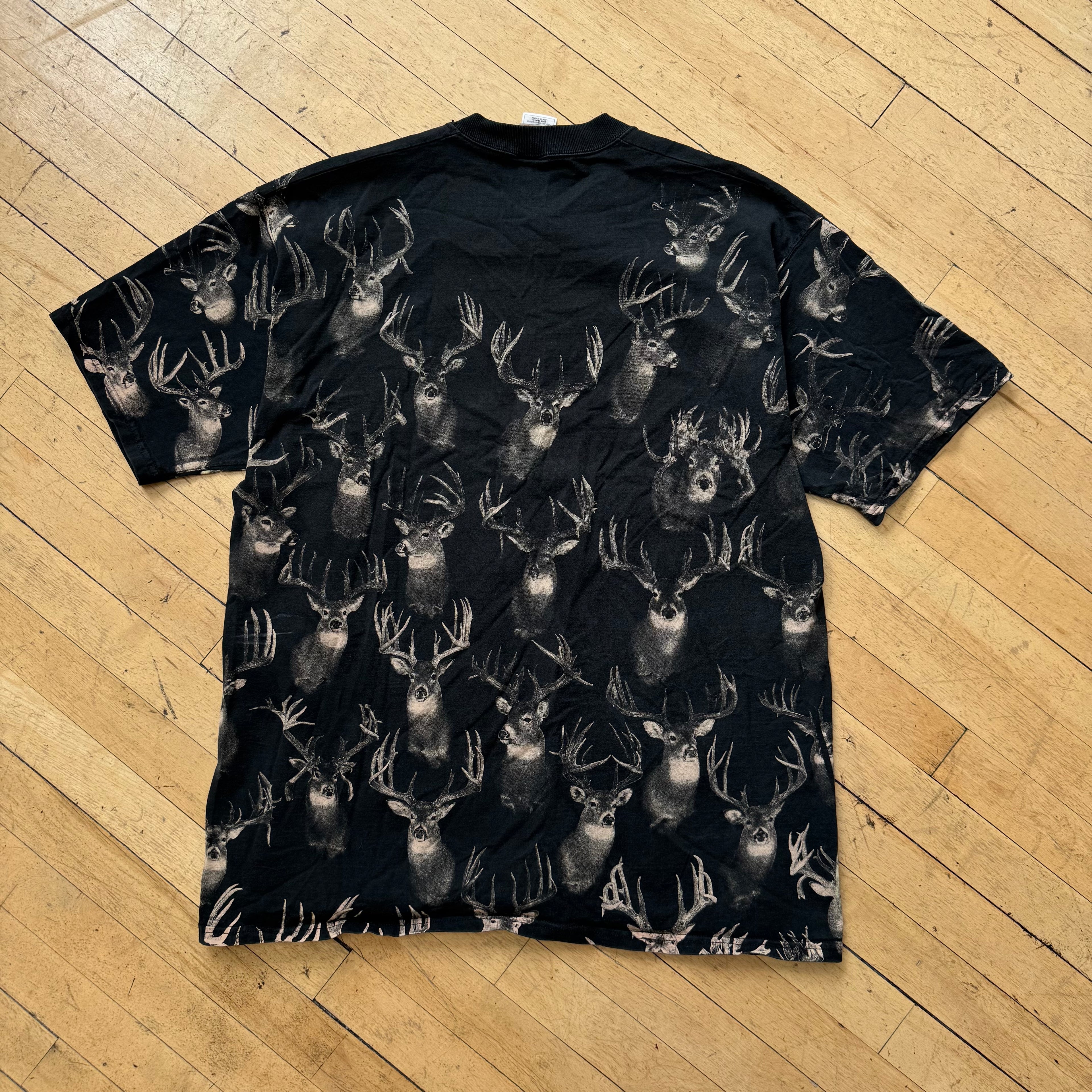 Vintage Deer AOP T-shirt Sz XL
