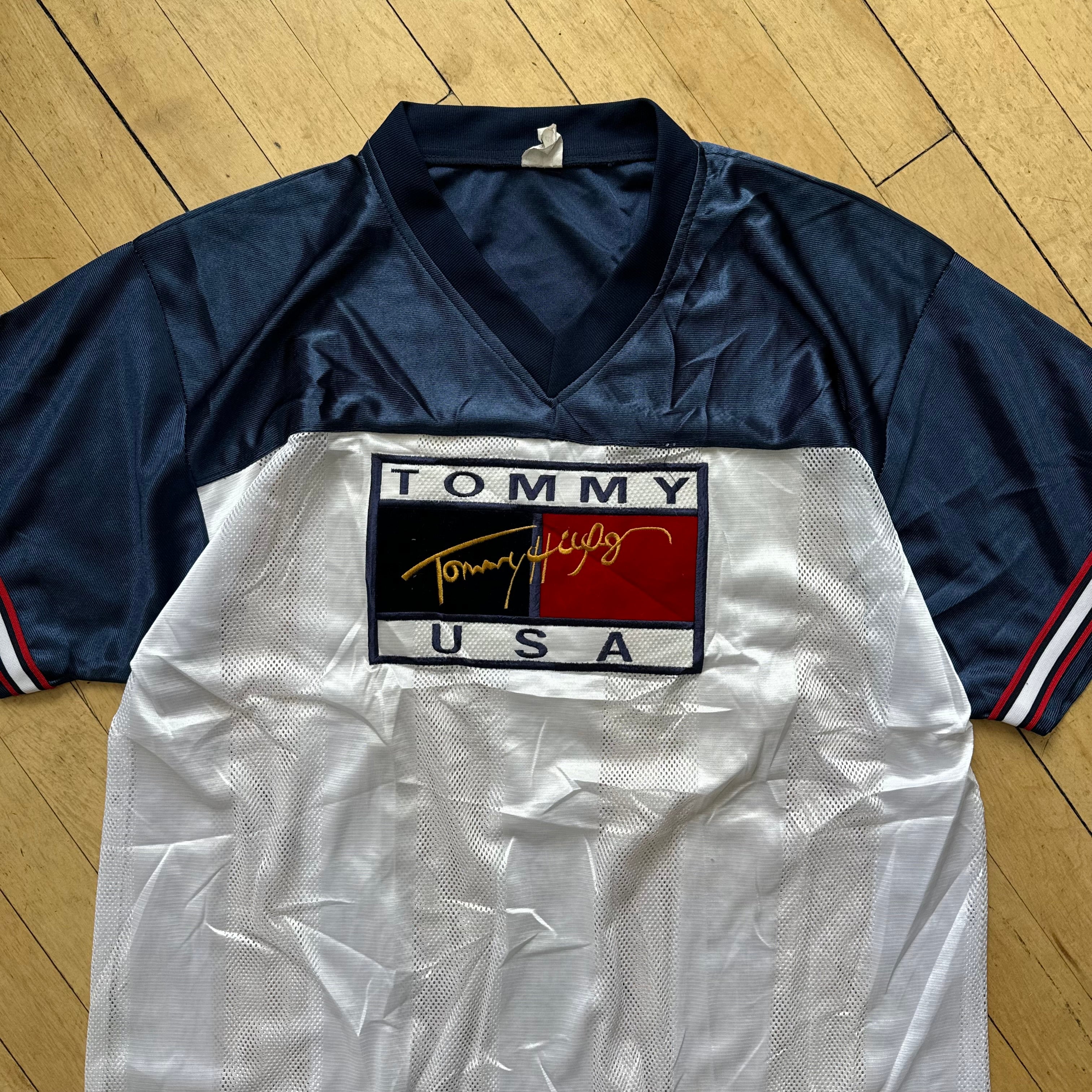 Vintage Bootleg Tommy USA Jersey Sz L