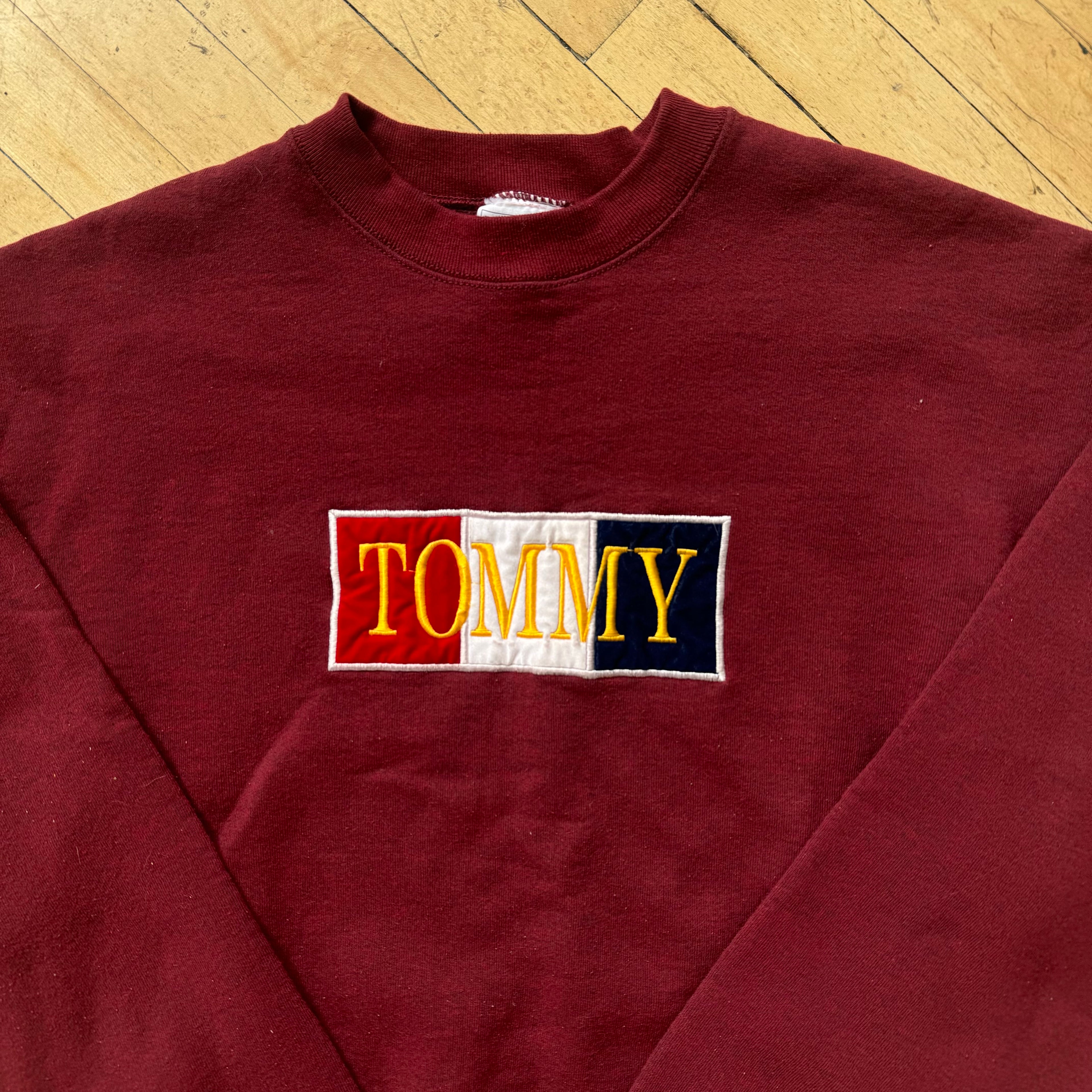 Vintage Tommy SpellOut CrewNeck Sz XL