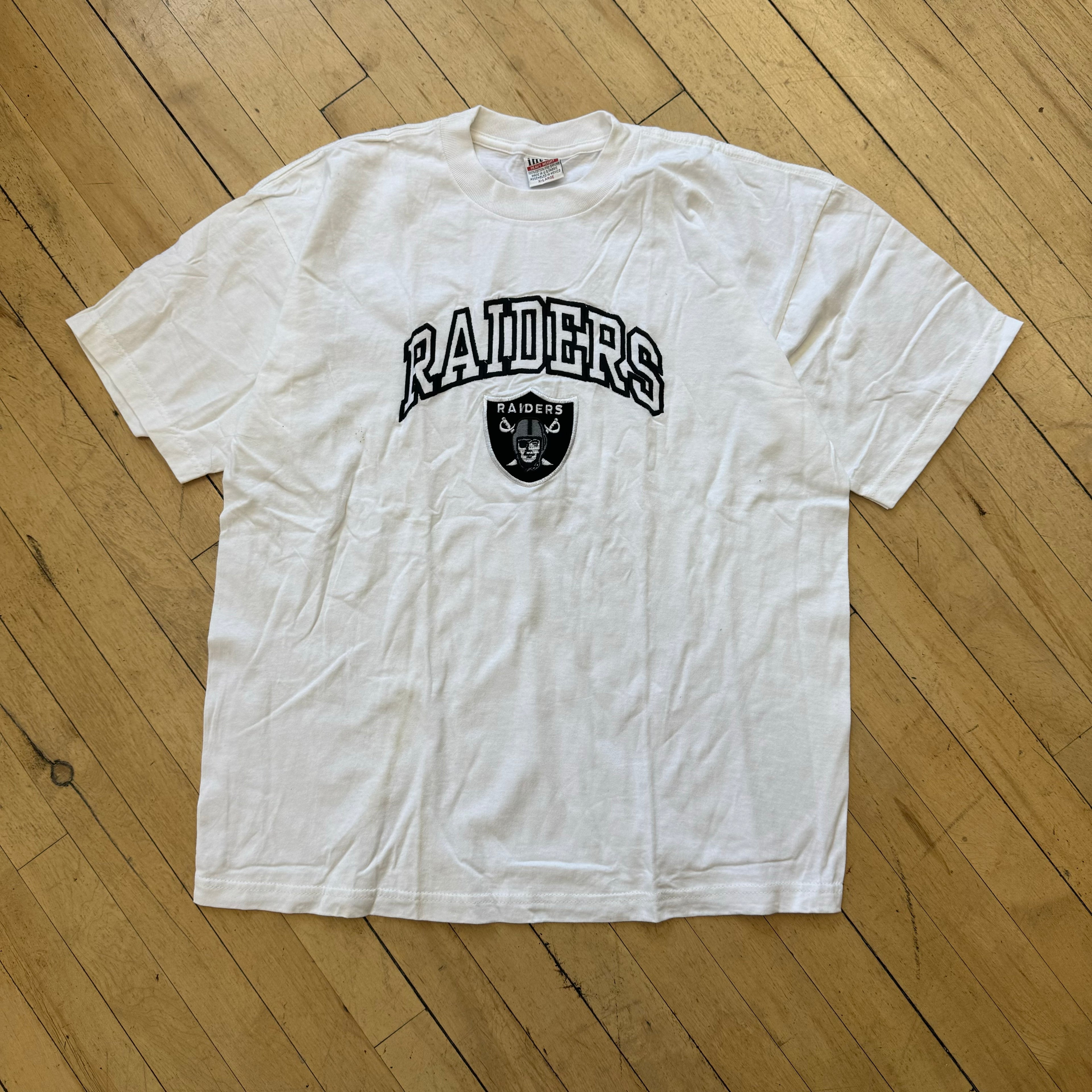 Vintage Raiders SpellOut T-shirt Sz XL