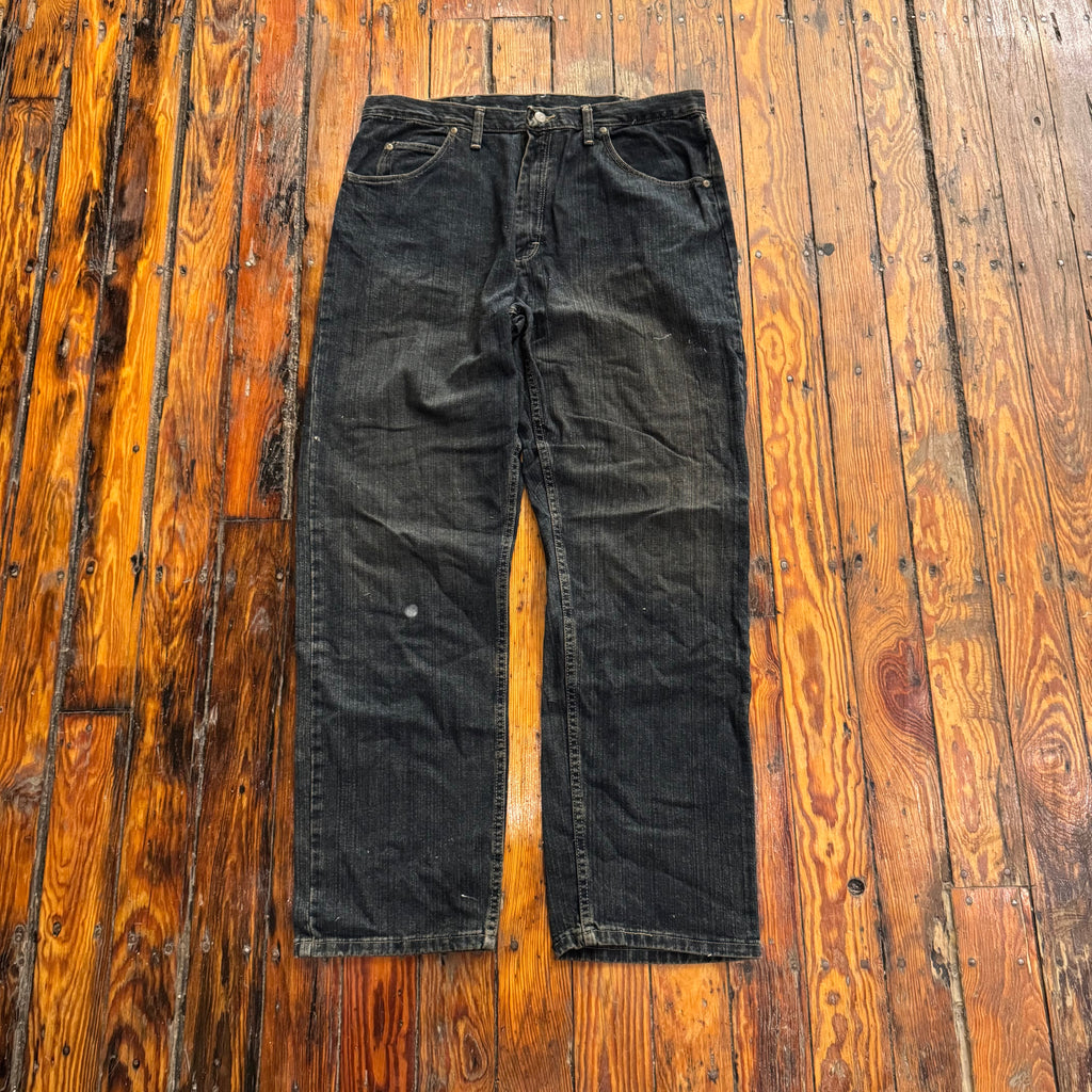00s Wrangler BLK Denim Jeans Sz 36x32
