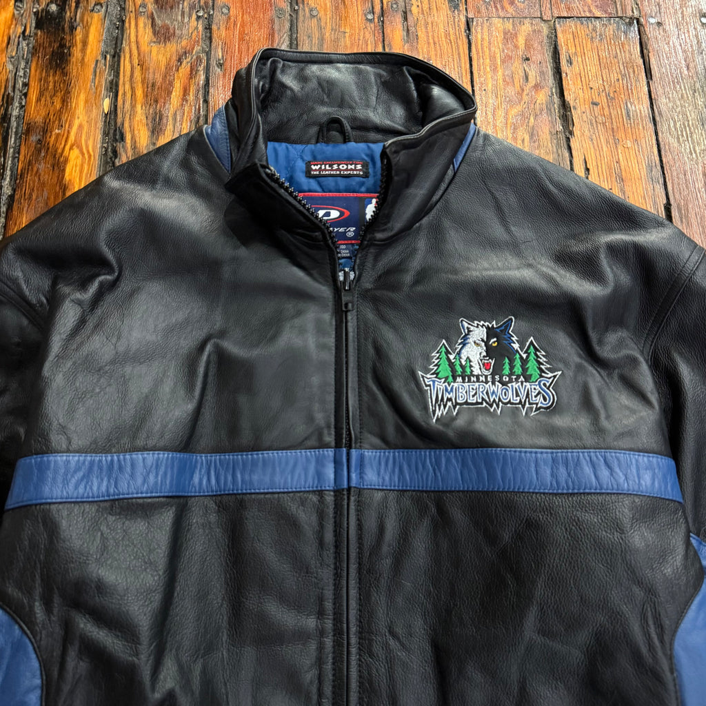 Vintage Minnesota Timberwolves Pro-Player Leather Jacket Sz XL (NEW)