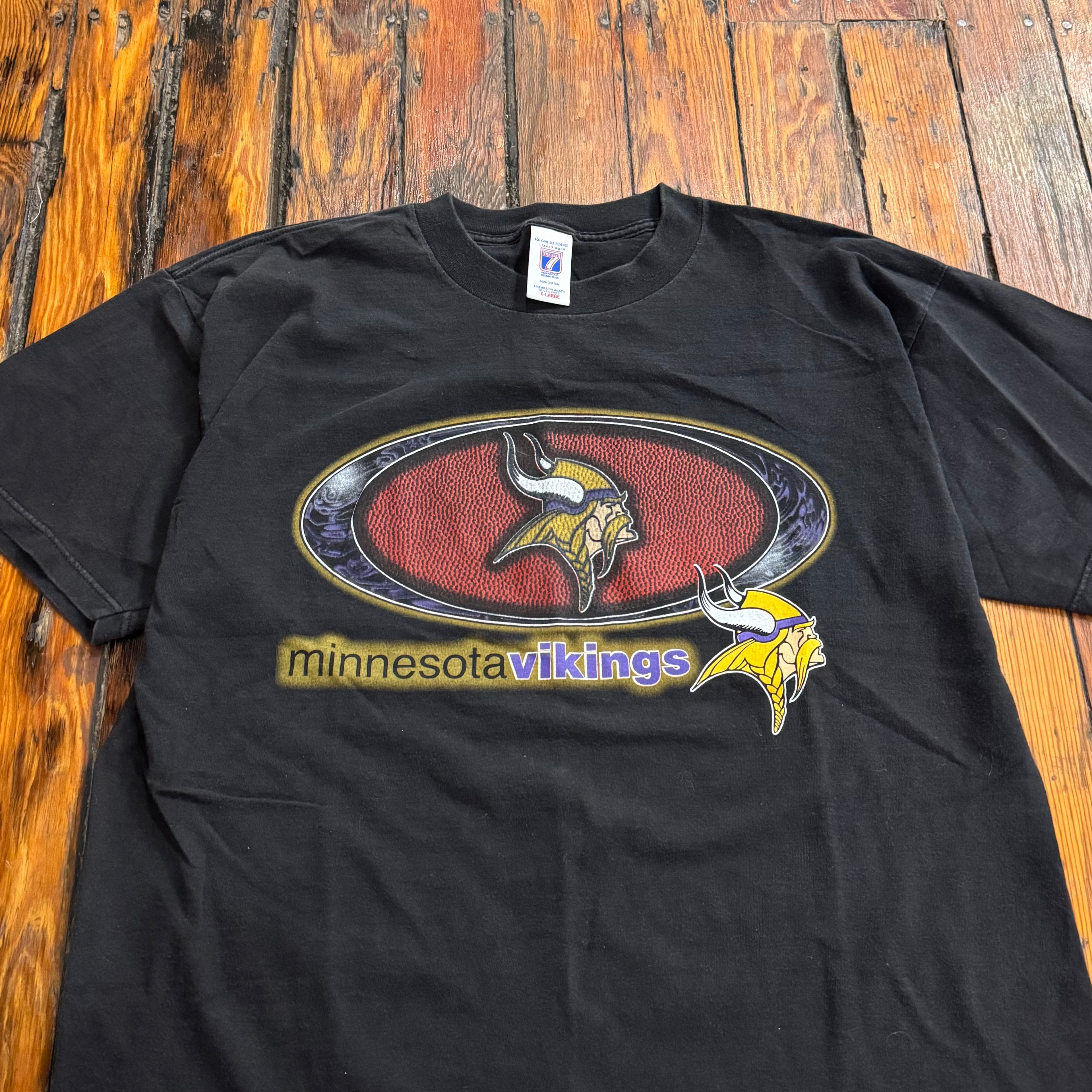 Vintage Minnesota Vikings Oval Logo T-shirt Sz XL