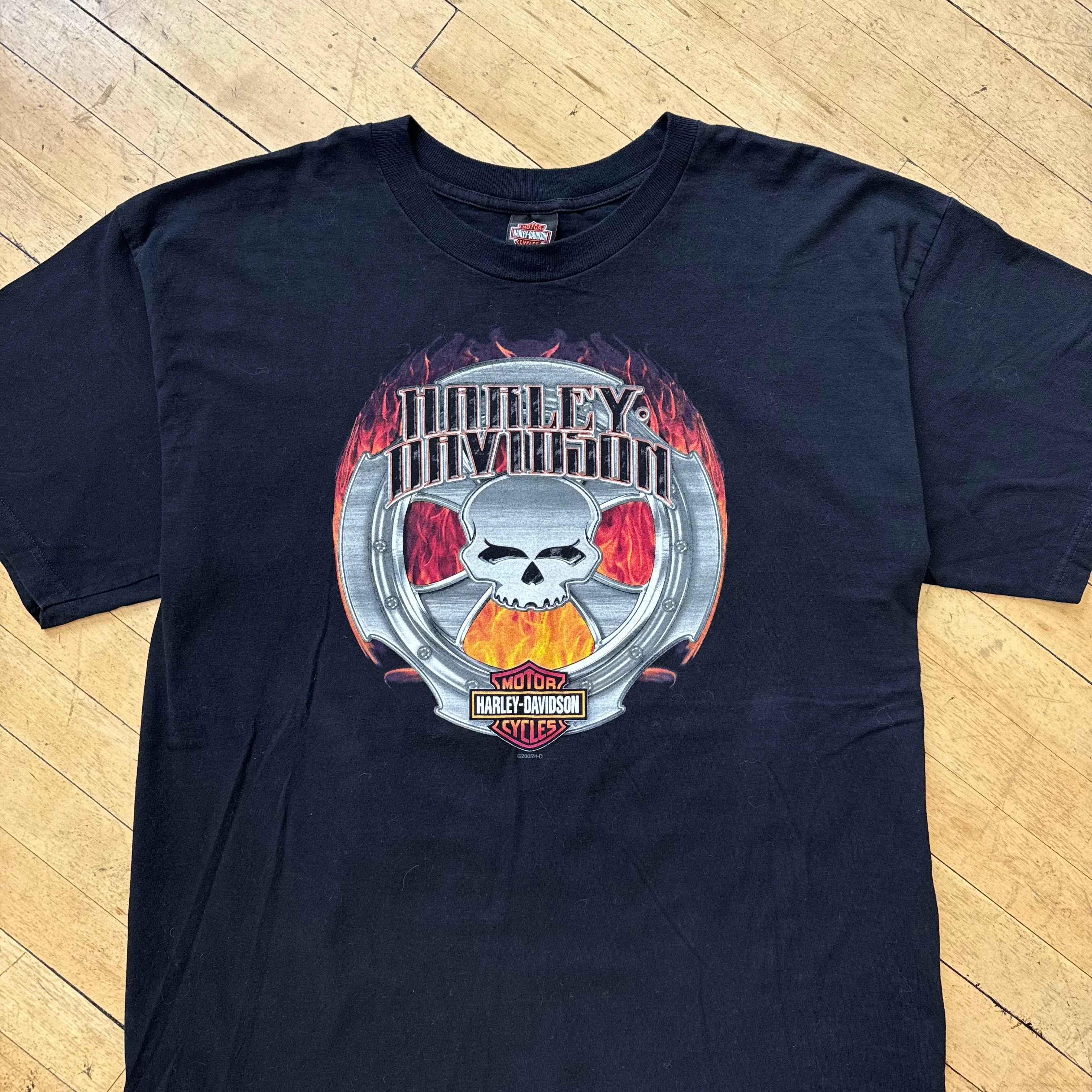 Y2K Harley Davidson Skull Iowa T-shirt Sz XXL