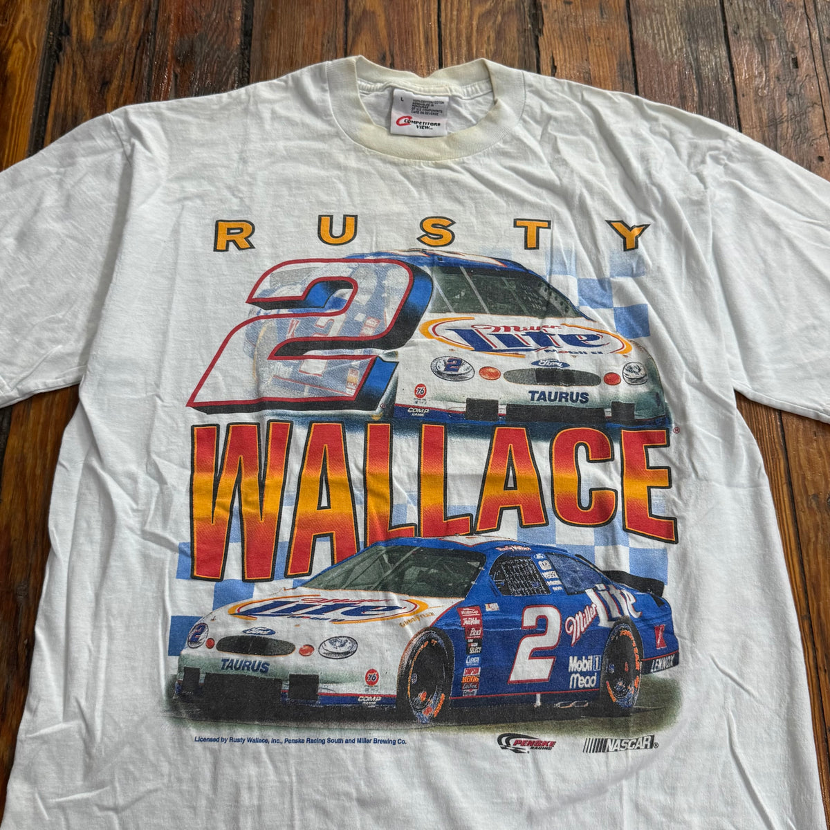 Vintage Rusty Wallace Nascar T-shirt Sz L