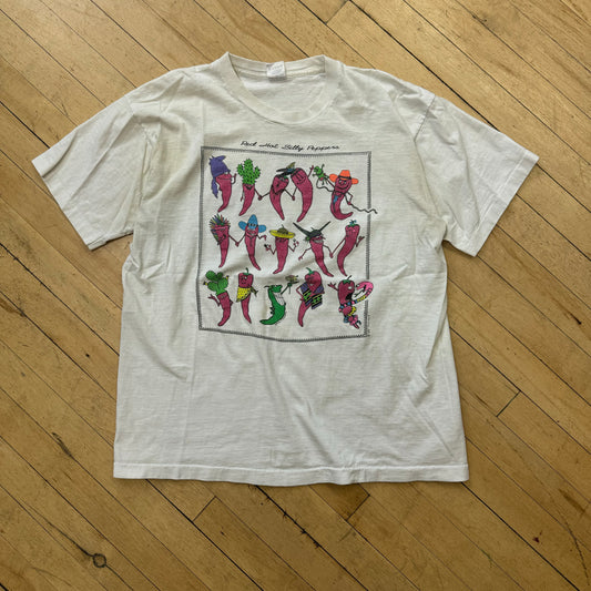 Vintage Hot Silly Peppers T-shirt Sz L