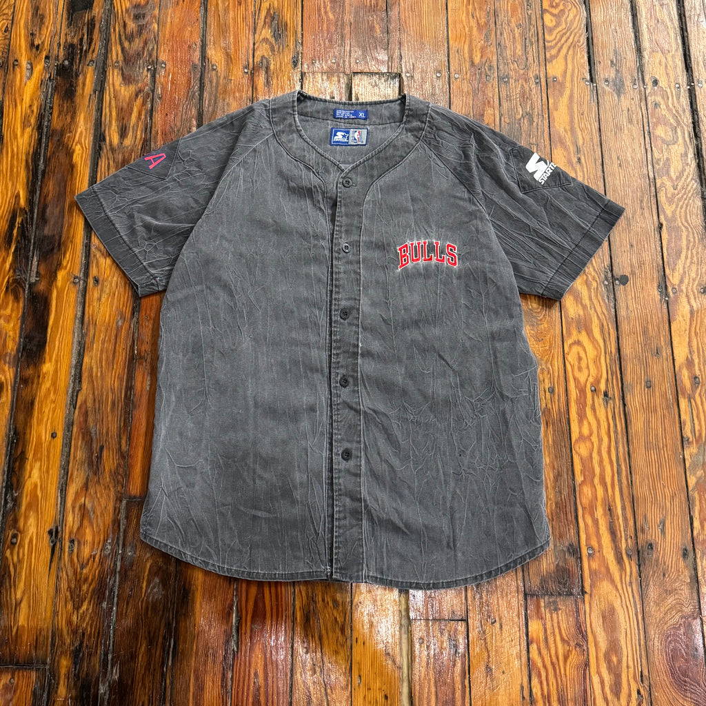 Vintage Chicago Bulls Starter Baseball Jersey T-shirt Sz XL