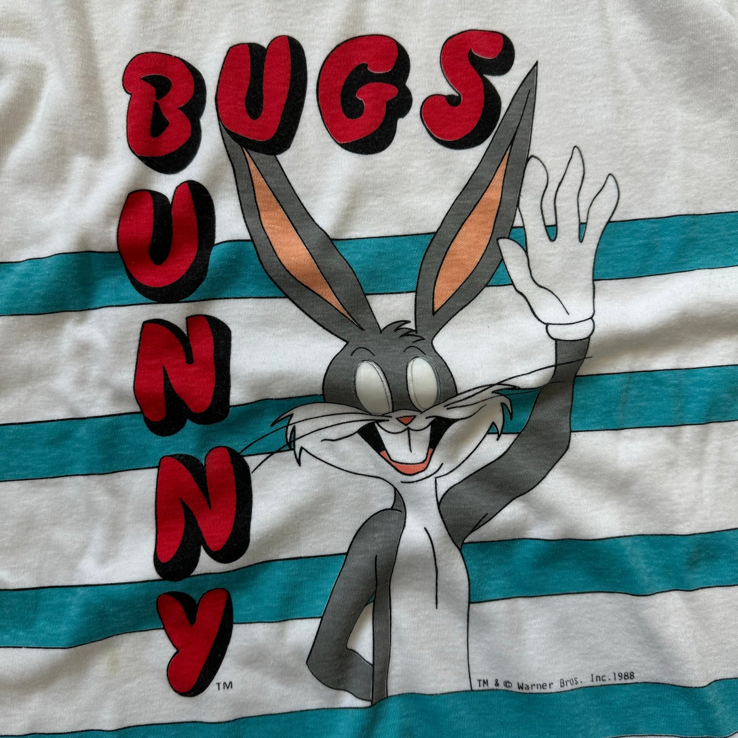 Vintage Bugs Bunny Cropped Fit T-shirt Sz S