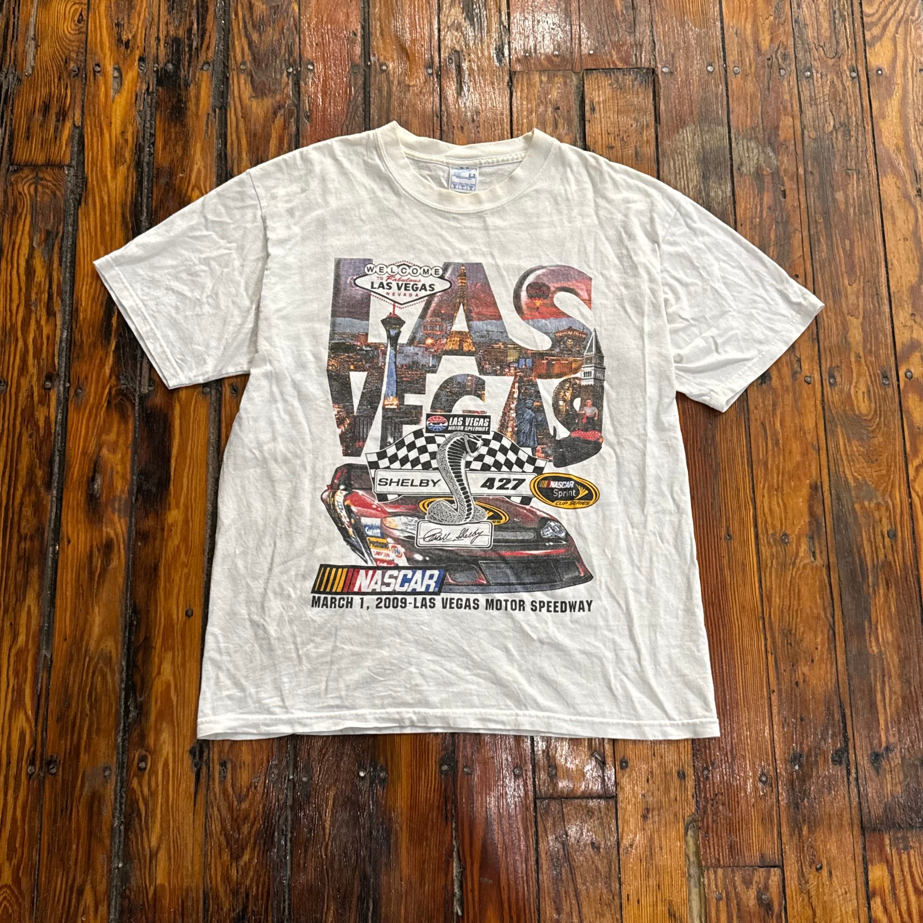 Y2K Las Vegas Nascar T-shirt Sz L