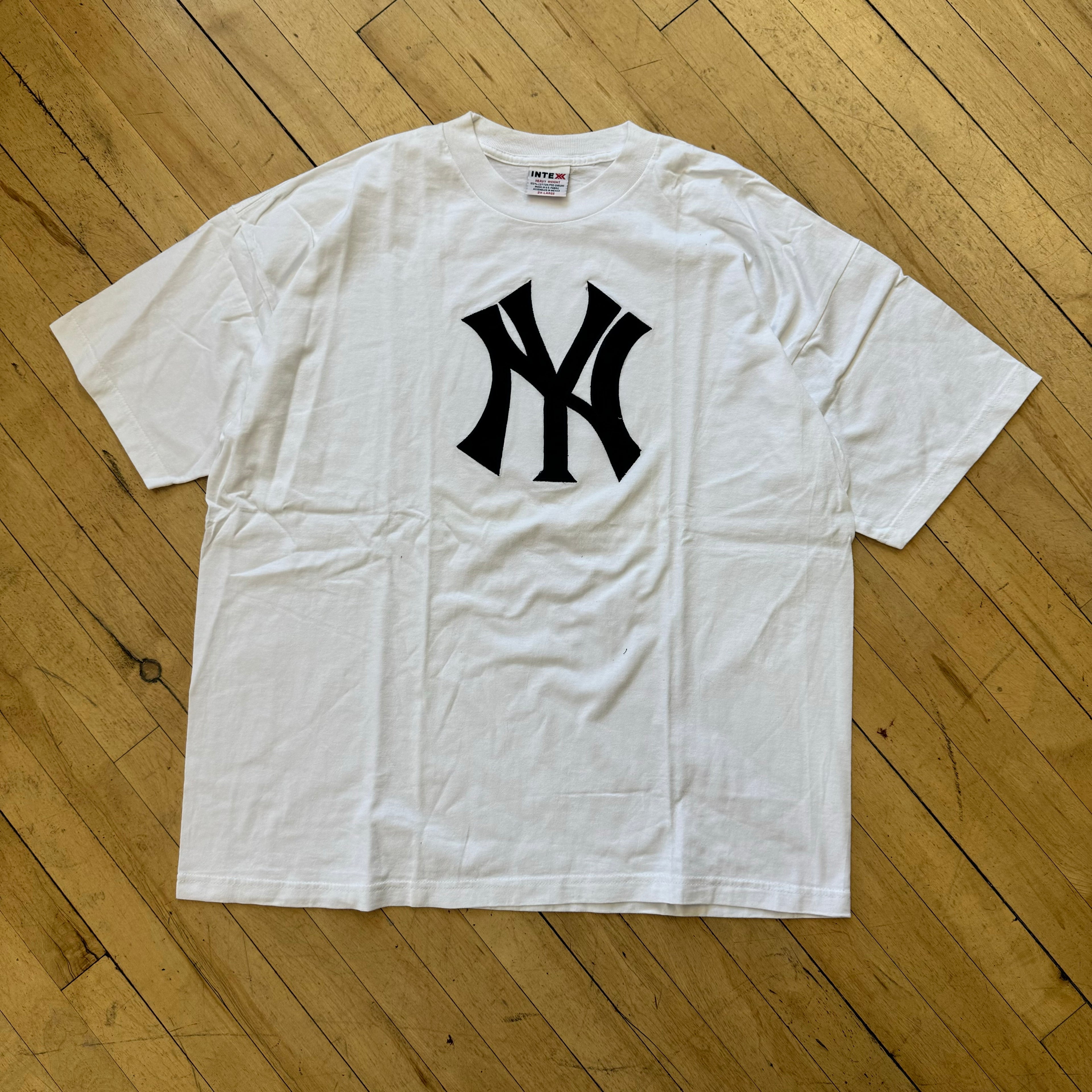 Vintage Yankees Embroidered Logo T-shirt Sz XXL