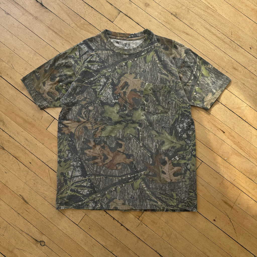 Vntg Mossy Oak Camo T-shirt Sz L