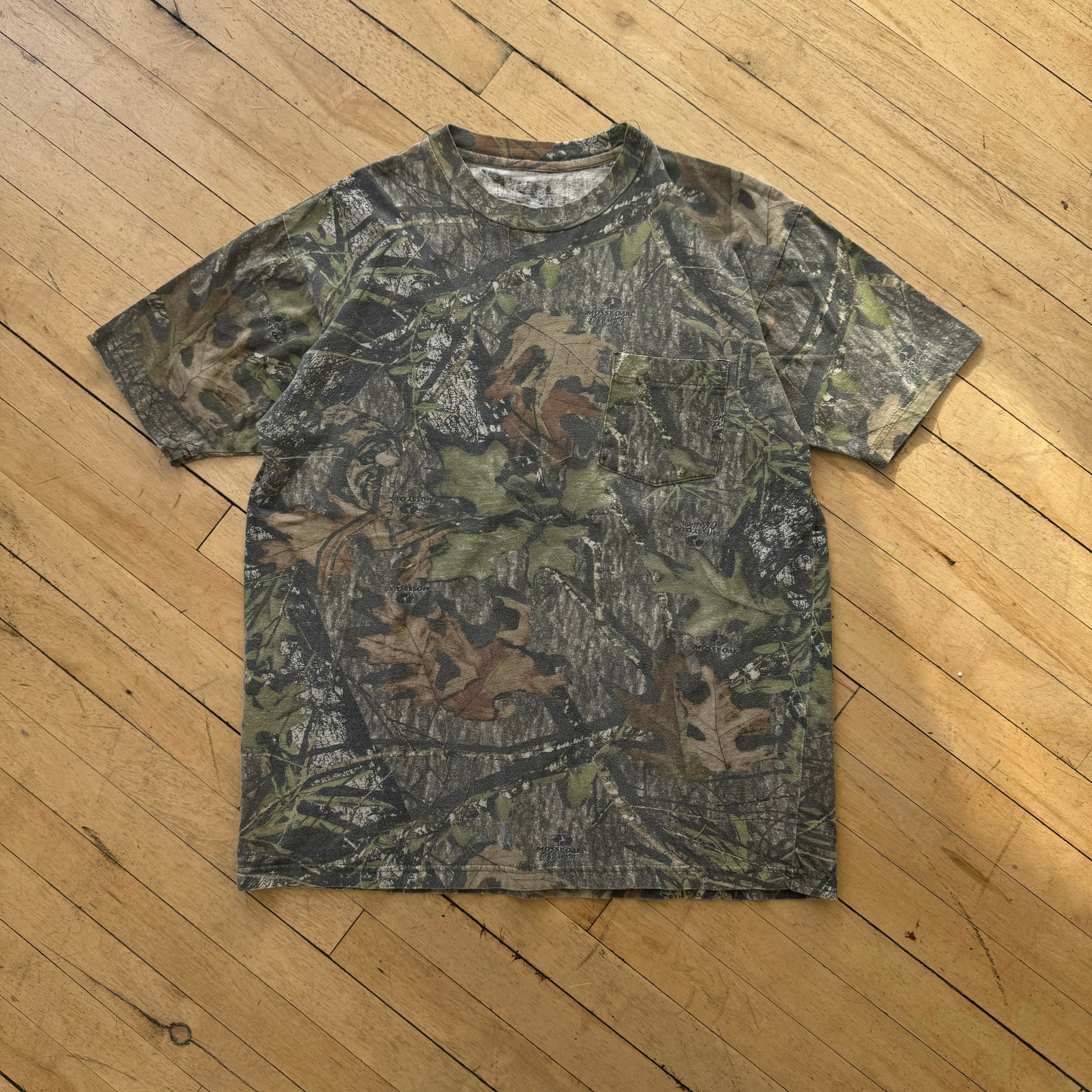 Vntg Mossy Oak Camo T-shirt Sz L