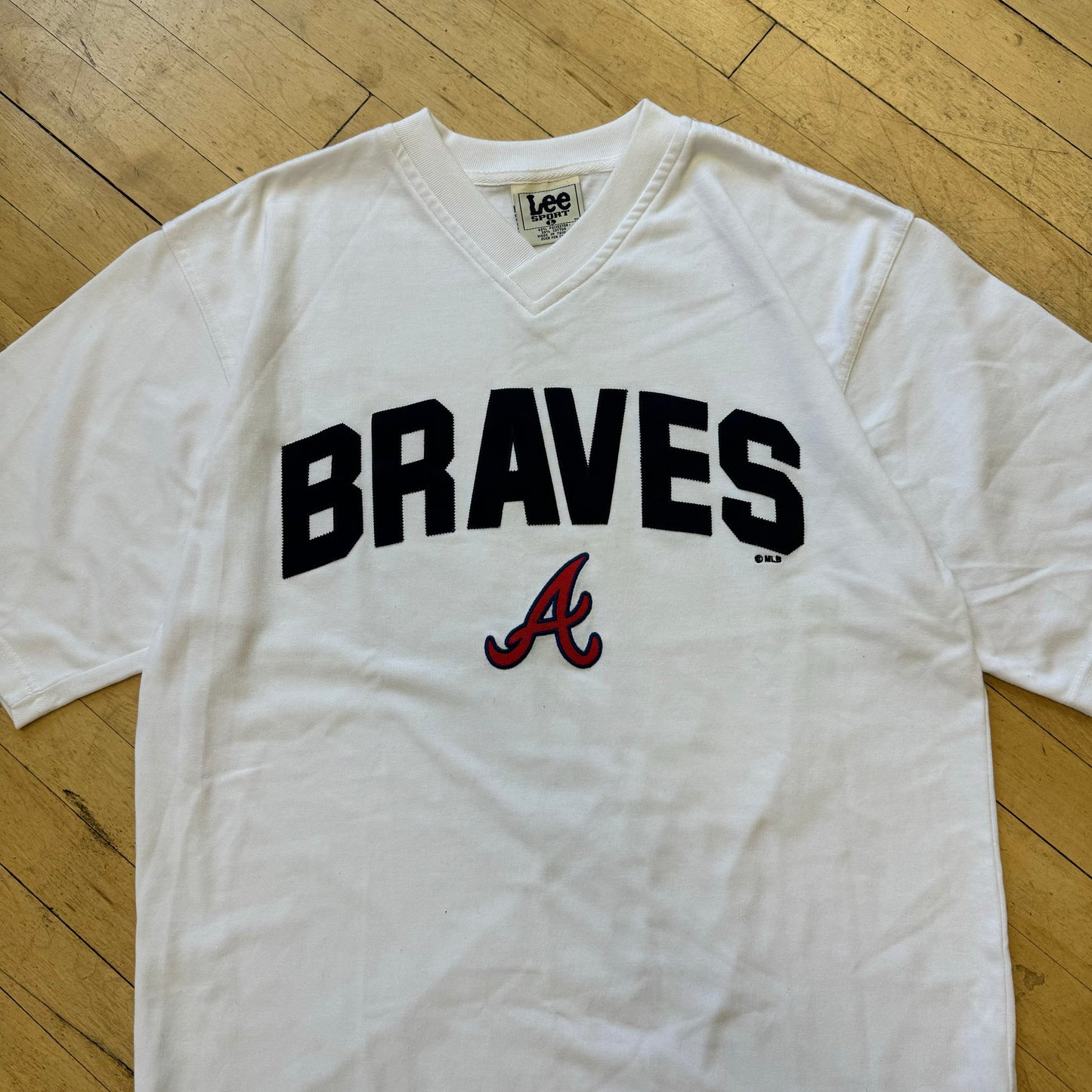 Vintage Lee Sports Atlanta Braves SpellOut T-shirt Sz L