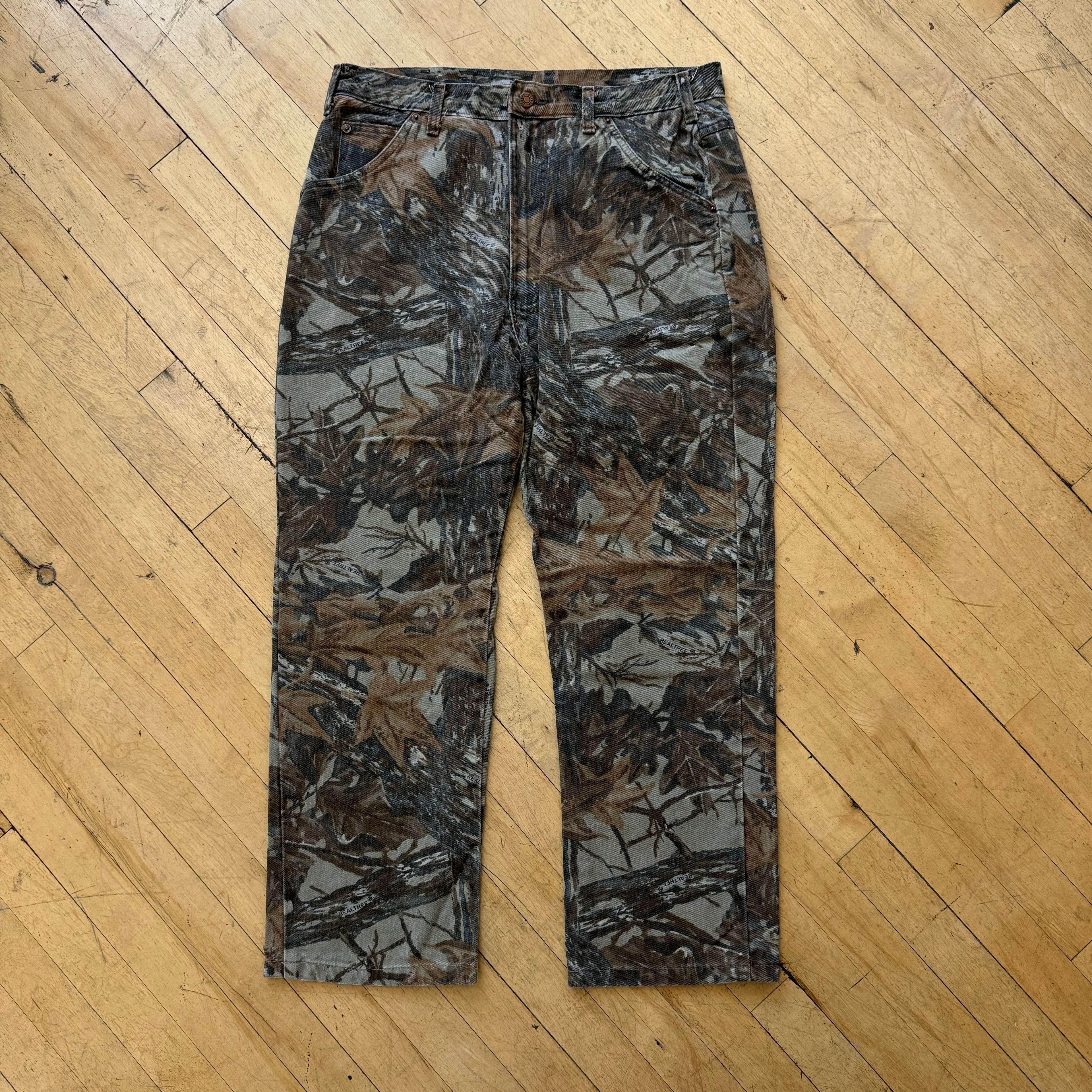 Vintage Camo Durbak Denim Jeans Sz 36x34