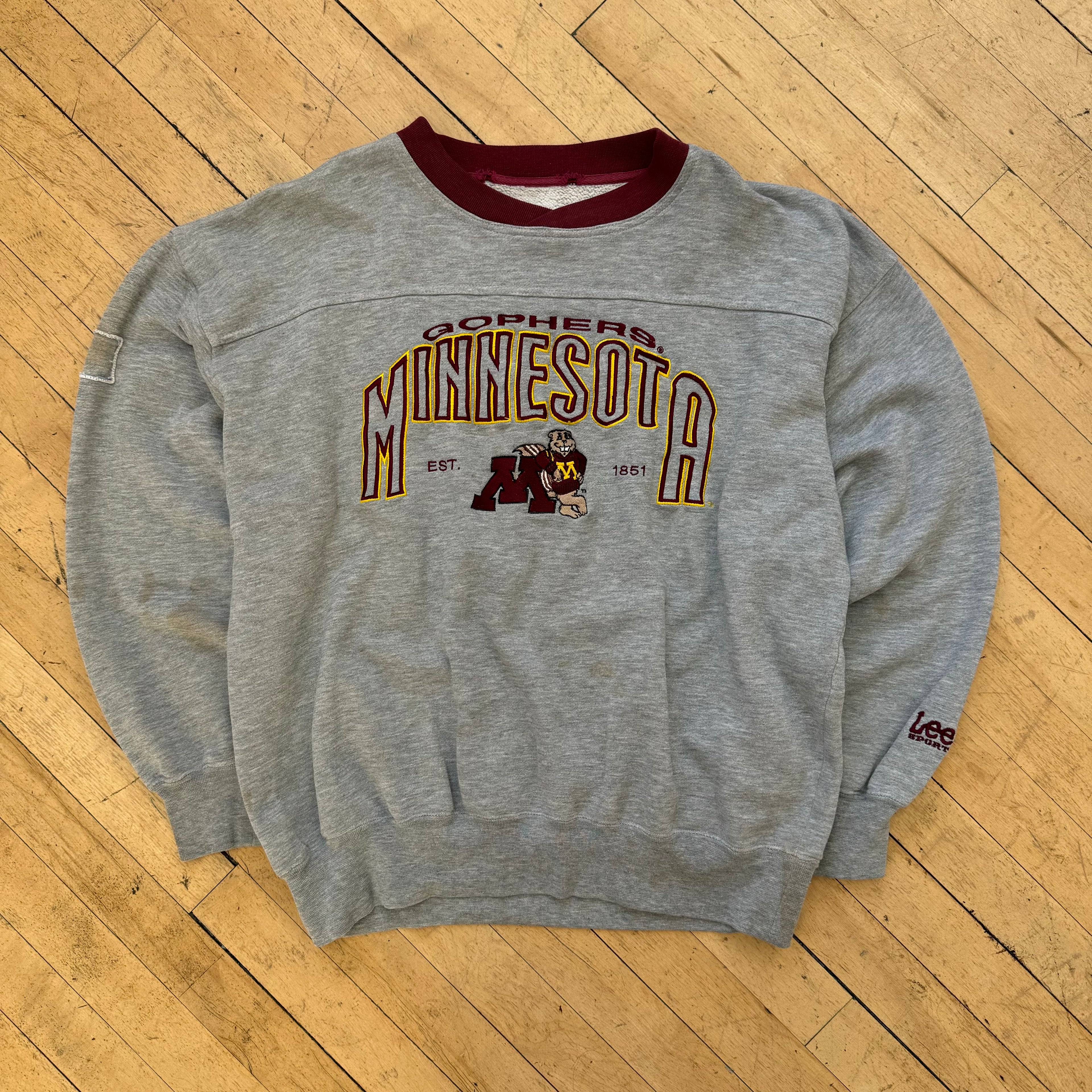 Vintage Lee Sports Minnesota Gophers Crewneck Sz XL