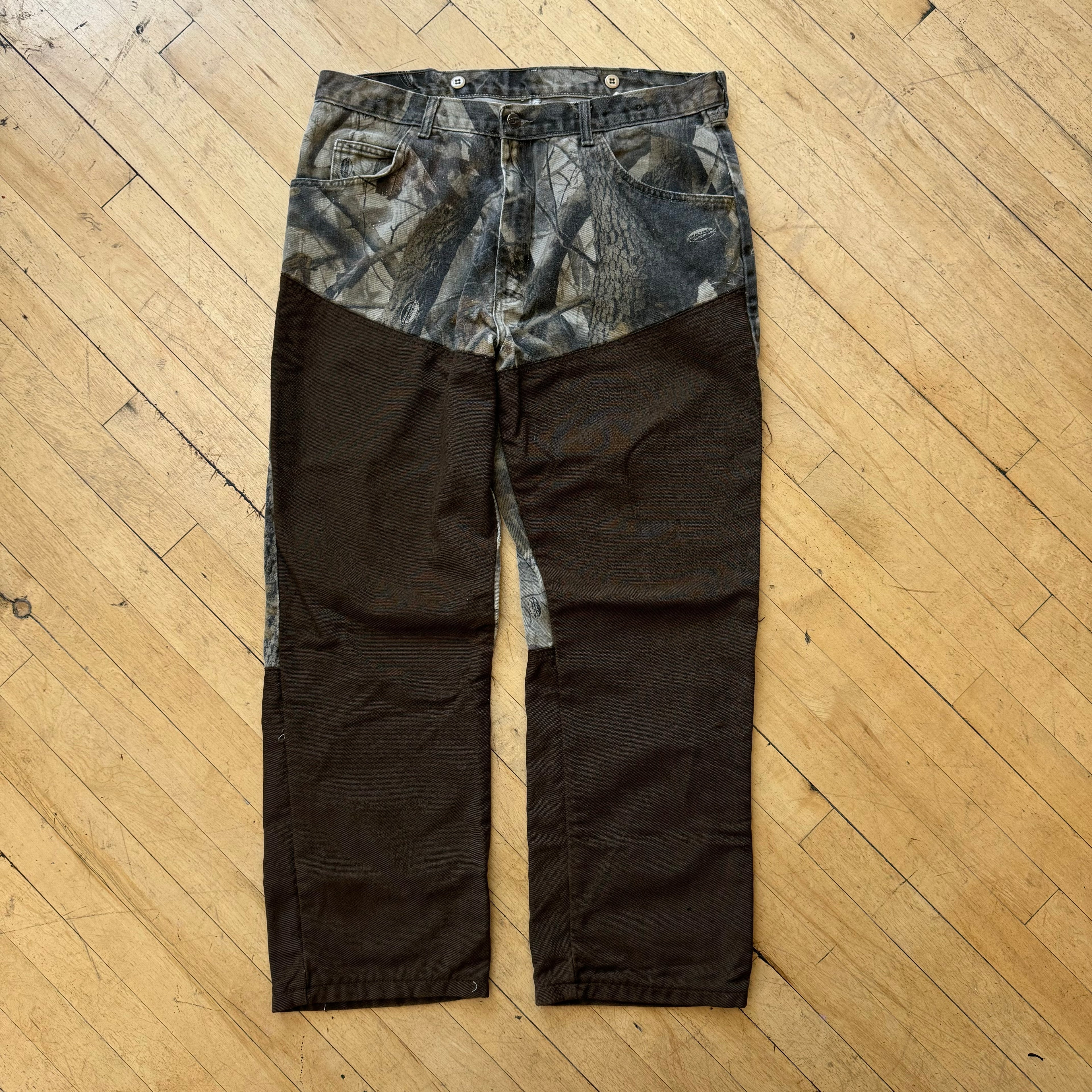 Vintage Pro Gear Two Tone Camo Denim Jeans Sz 38