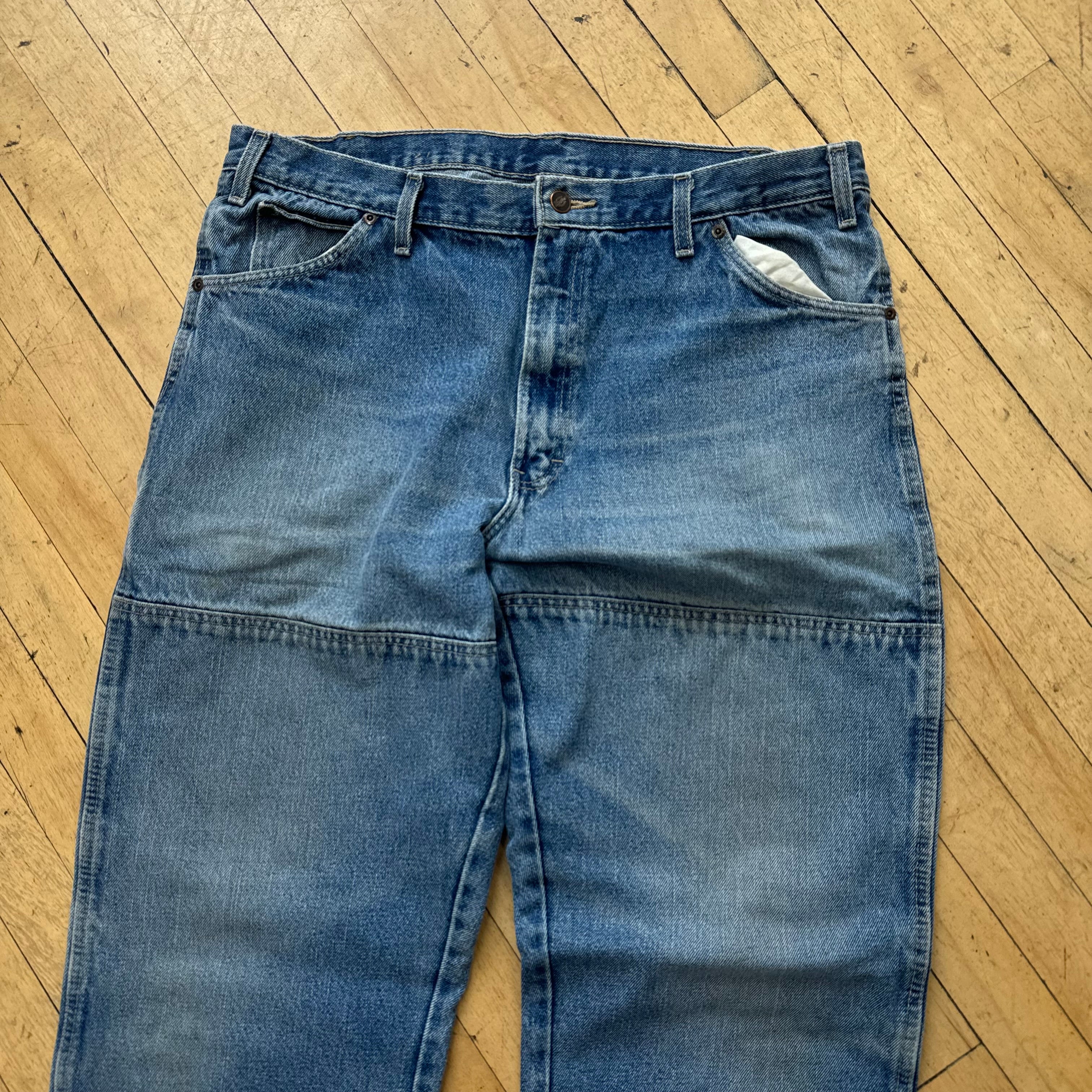 Vintage Dickies Double Knee Denim Jeans Sz 38x32