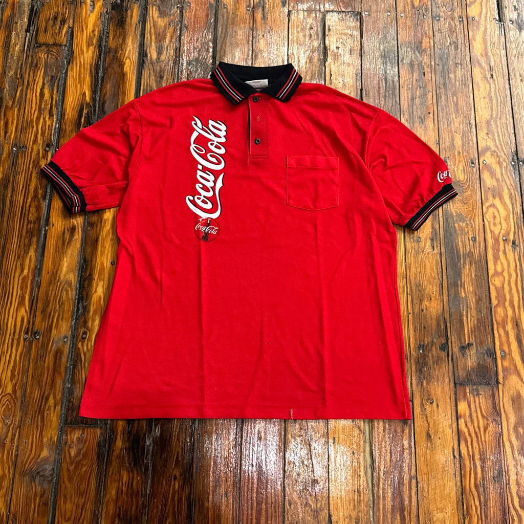 Vintage CocaCola Polo T-shirt Sz XL