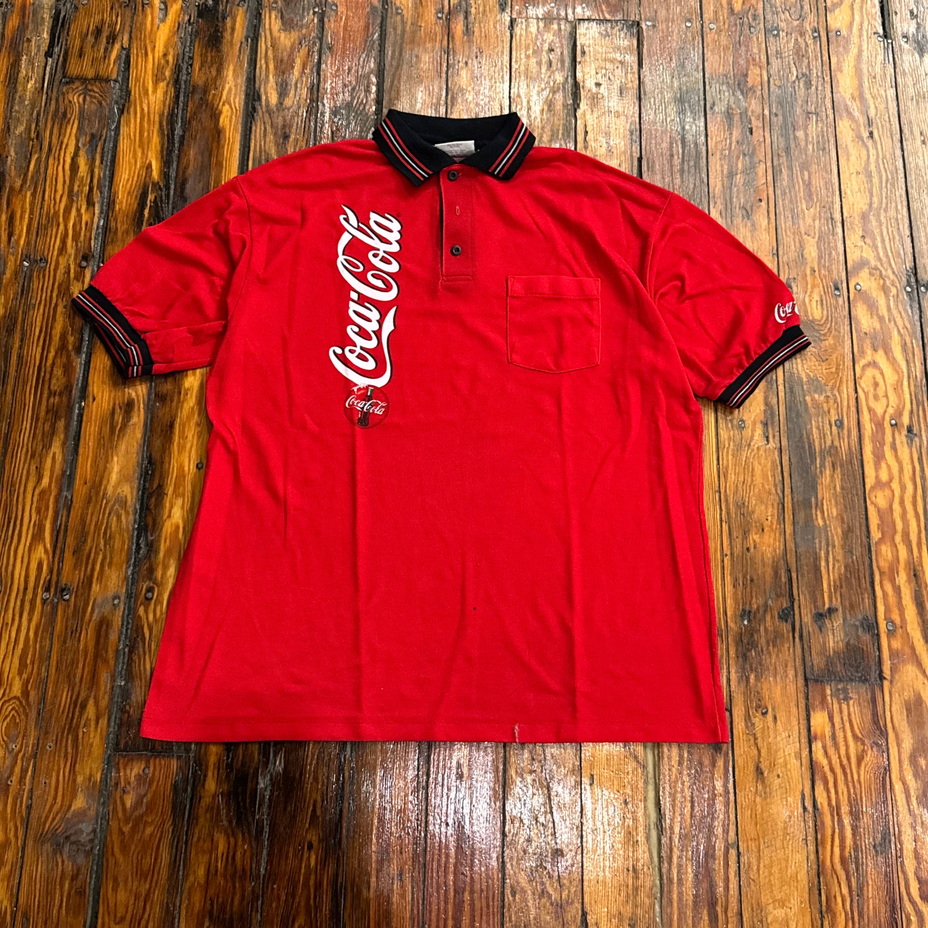 Vintage CocaCola Polo T-shirt Sz XL