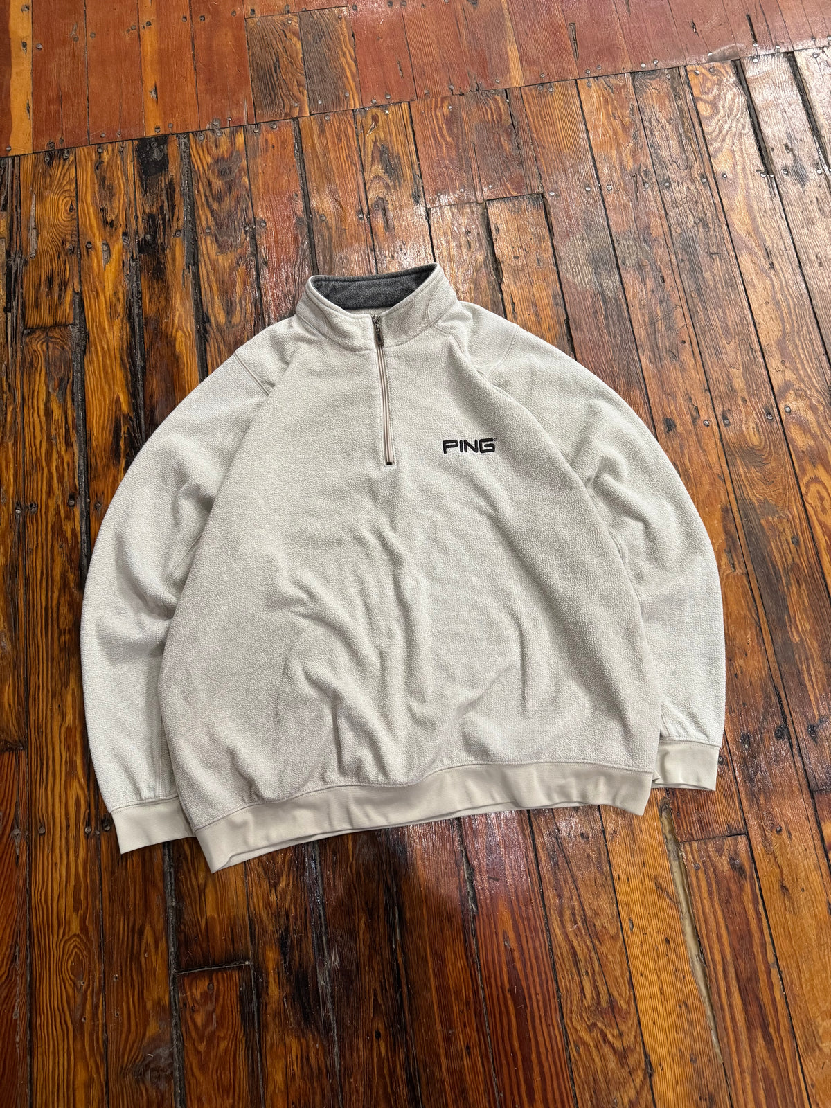 Vintage Ping Quarter Zip Fleece Jacket Sz L